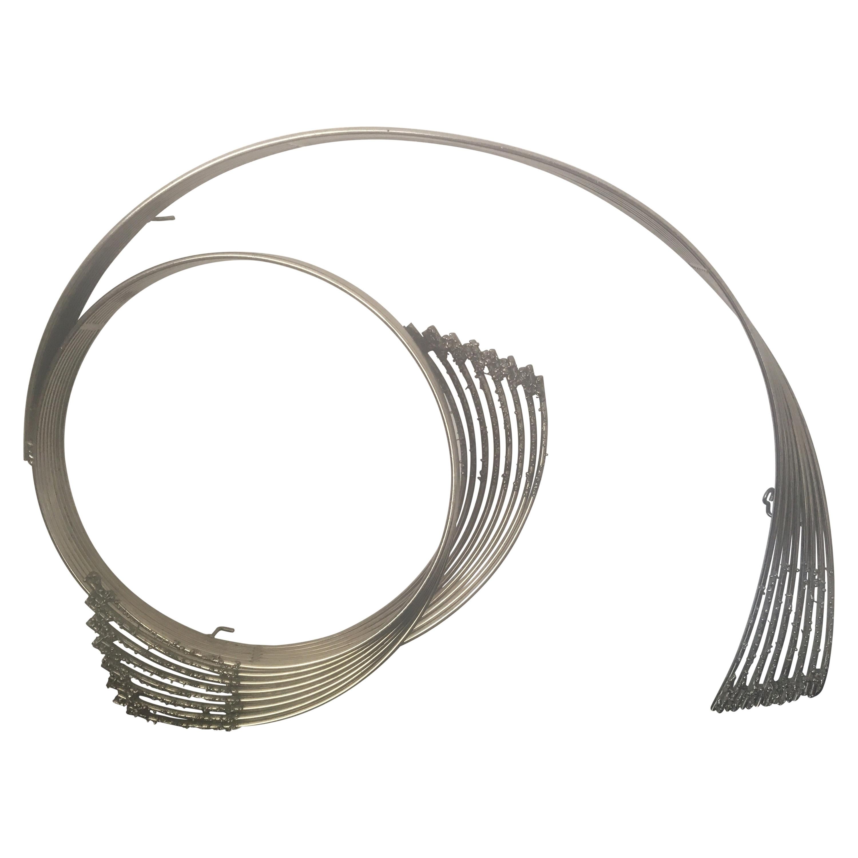 Curtis Jere Large Metal Wall Sculpture, 1970s For Sale