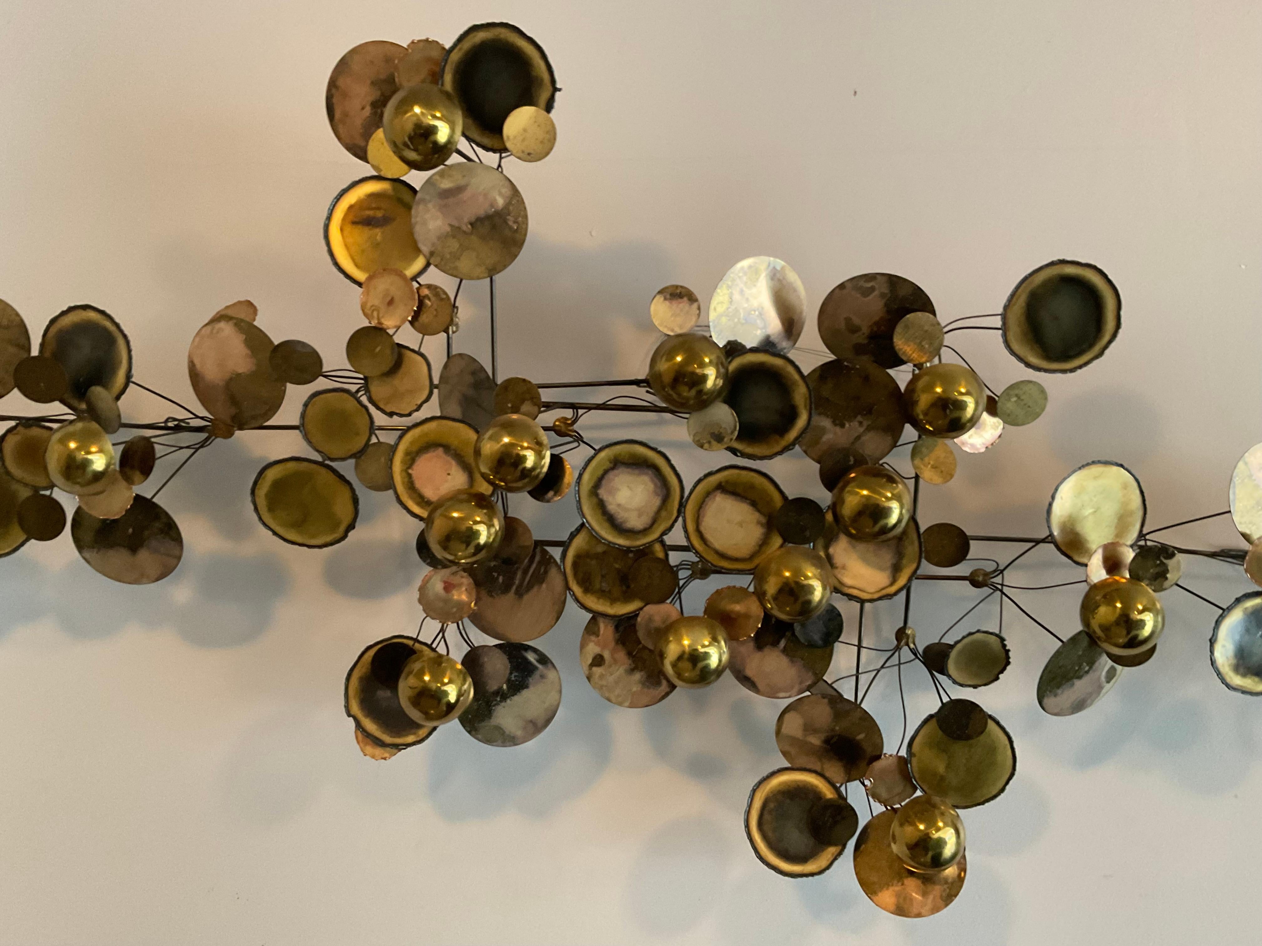 Curtis Jere LARGE Signed and dated 1976 Early Raindrops Wall Sculpture abstract In Good Condition In Ann Arbor, MI