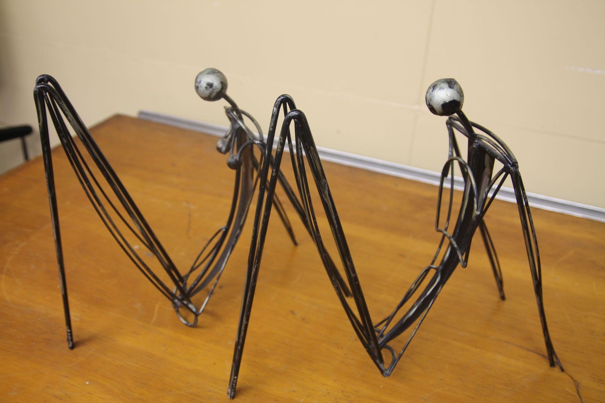 American Curtis Jere Male and Female Abstract Sculptures For Sale