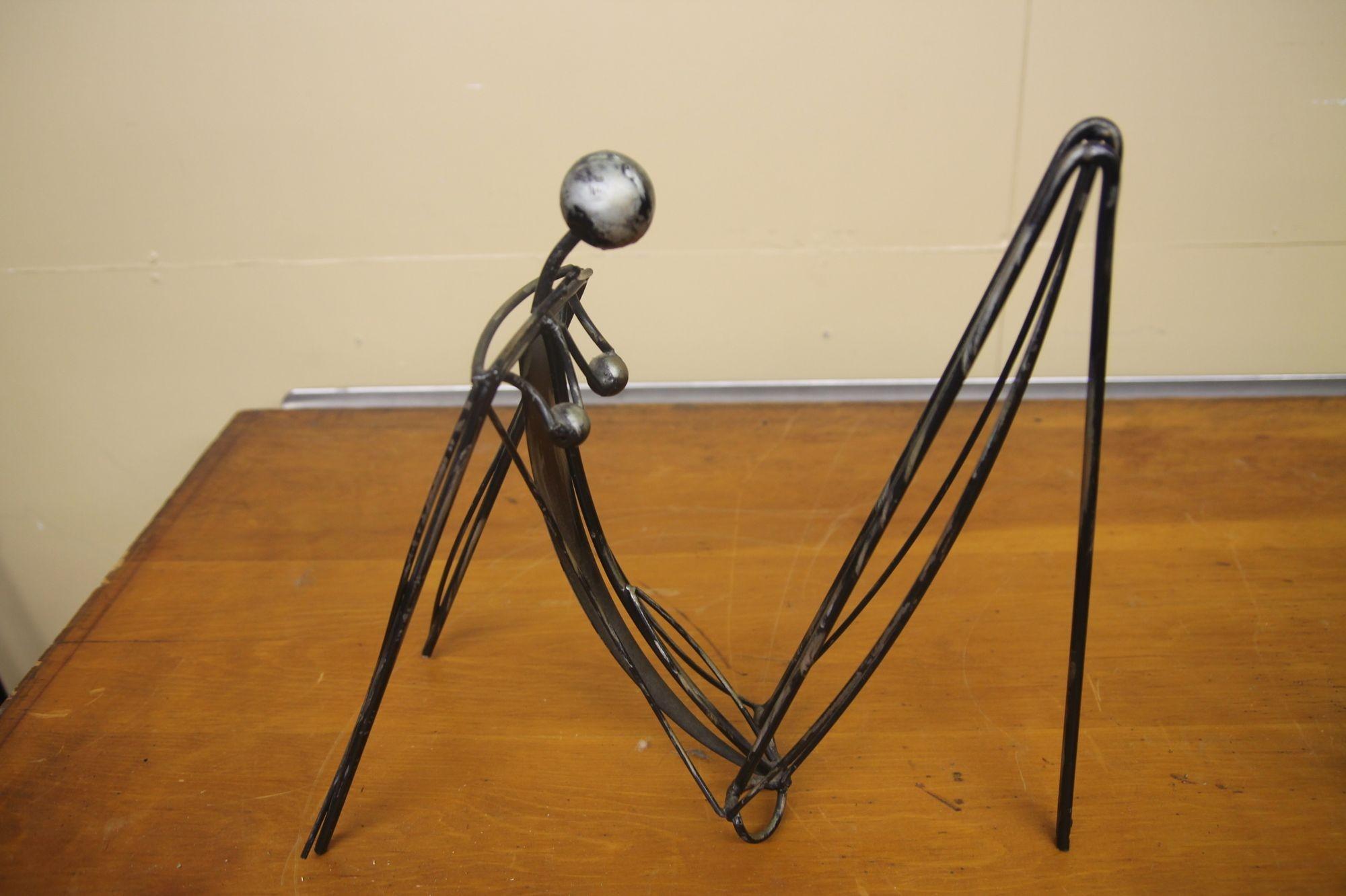 Late 20th Century Curtis Jere Male and Female Abstract Sculptures For Sale