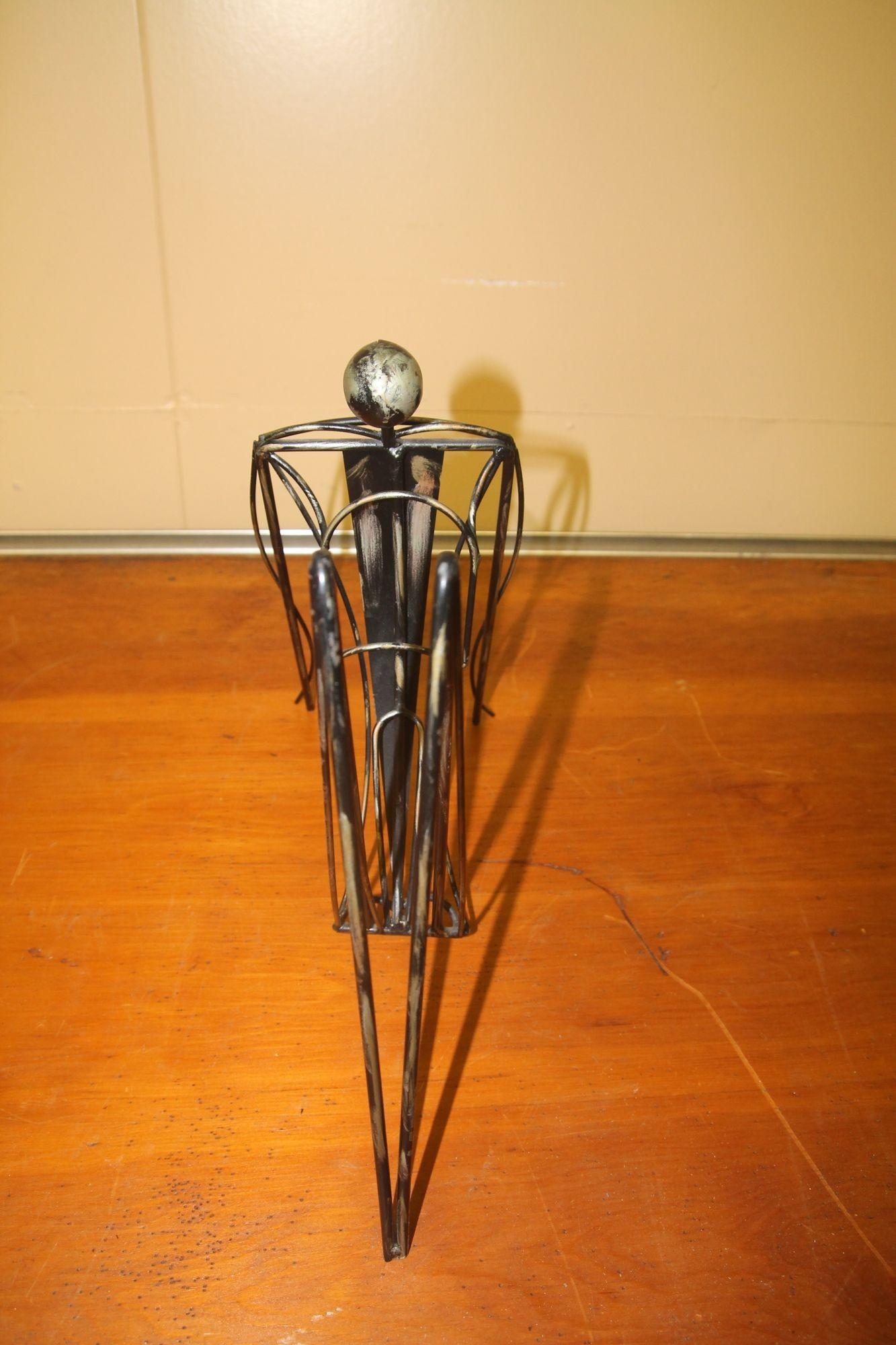 Steel Curtis Jere Male and Female Abstract Sculptures For Sale