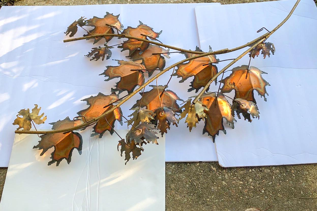 Fired Curtis Jere Maple Leaf Wall Hanging, 1971