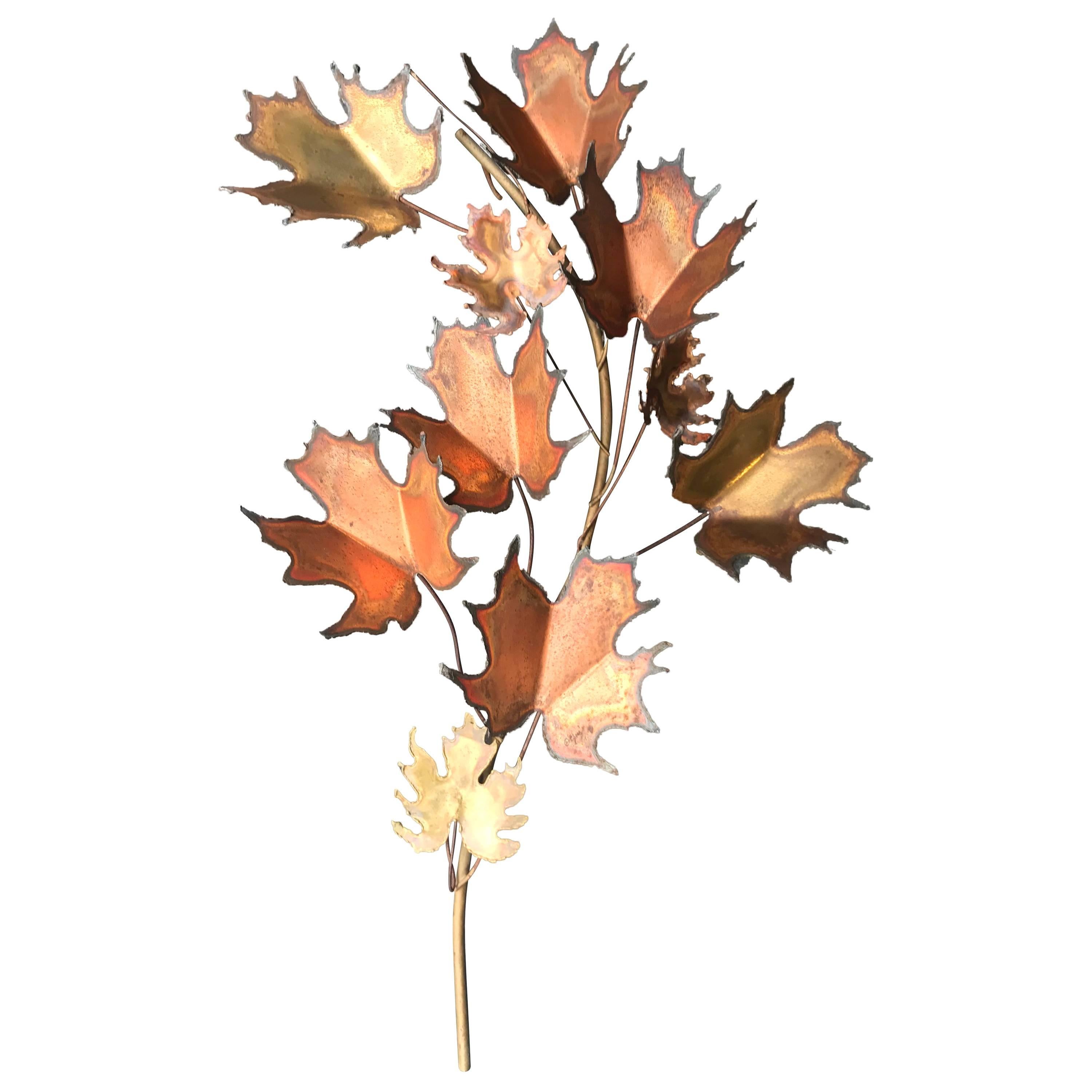 Curtis Jere Maple Leaf Wall Sculpture