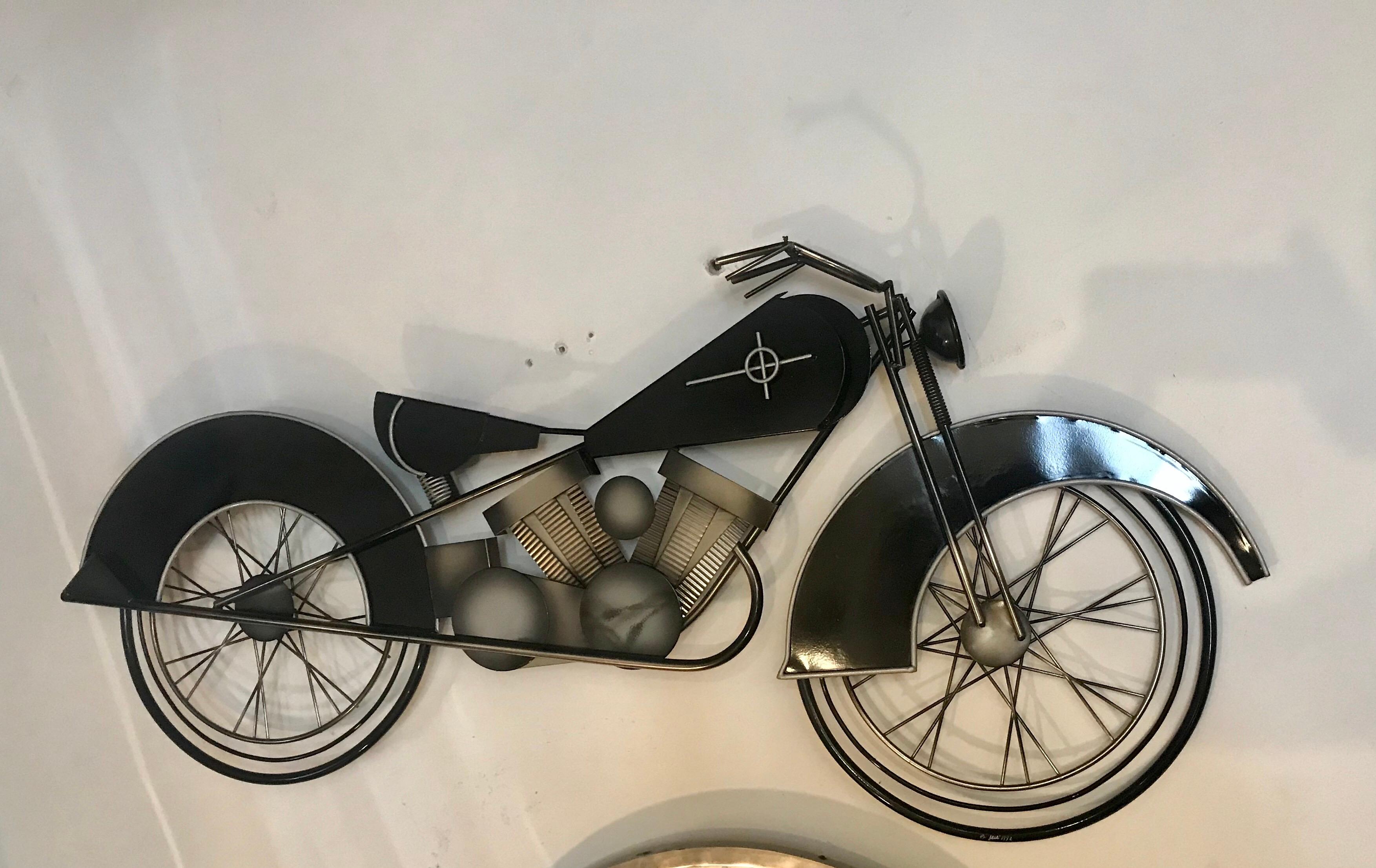 metal motorcycle wall decor