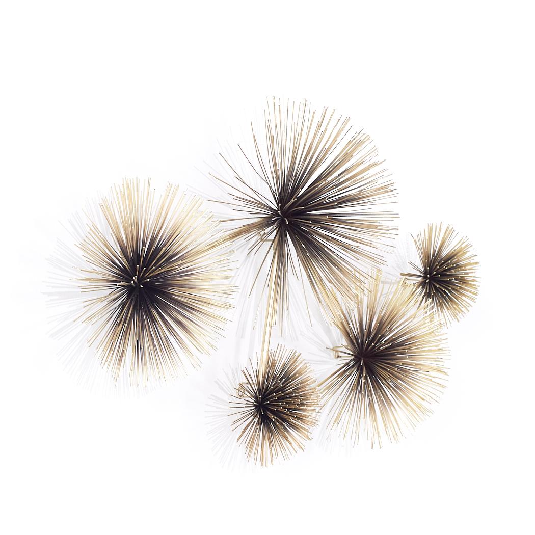 Curtis Jere Mid Century Brass Sea Urchin Wall Sculpture

This sculpture measures: 40 wide x 10 deep x 25 high

We take our photos in a controlled lighting studio to show as much detail as possible. We do not photoshop out blemishes. 

We keep you