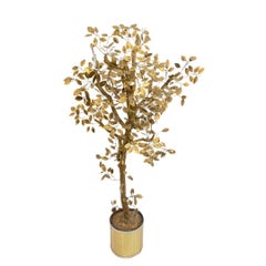 Curtis Jere Mid Century Brass Tree Sculpture