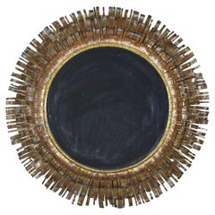 Used Curtis Jere Mid-Century Brutalist Copper and Brass Eyelash Mirror