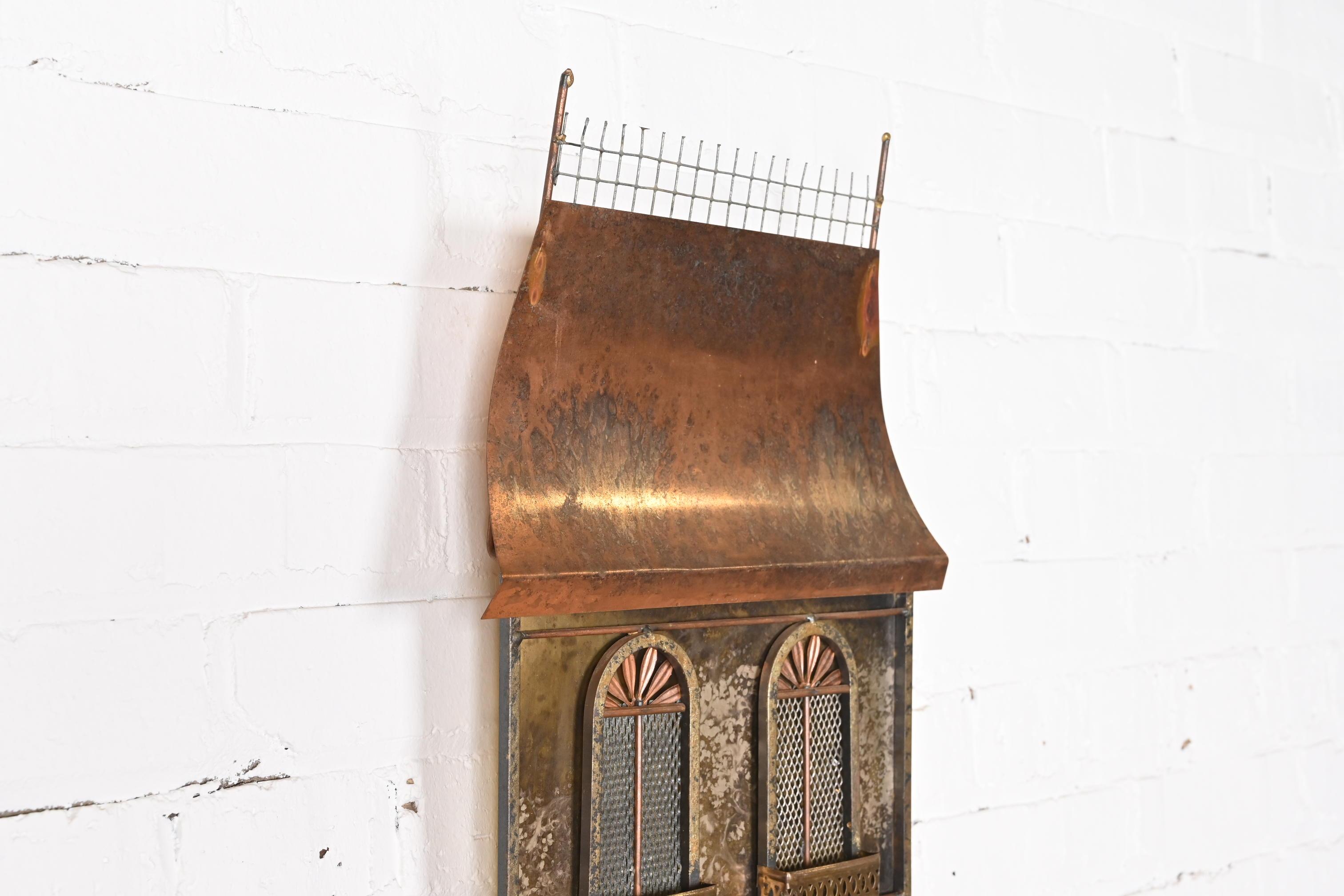 Late 20th Century Curtis Jere Mid-Century Brutalist Parisian Cafe Wall-Mounted Metal Sculpture For Sale