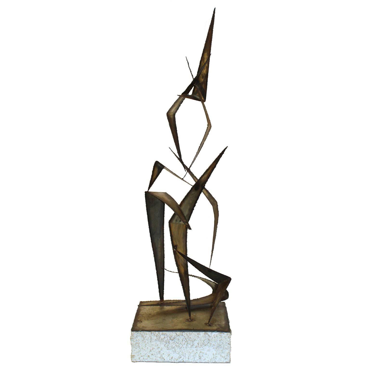 Curtis Jere Midcentury Brutalist Welded and Torched Metal Sculpture For Sale