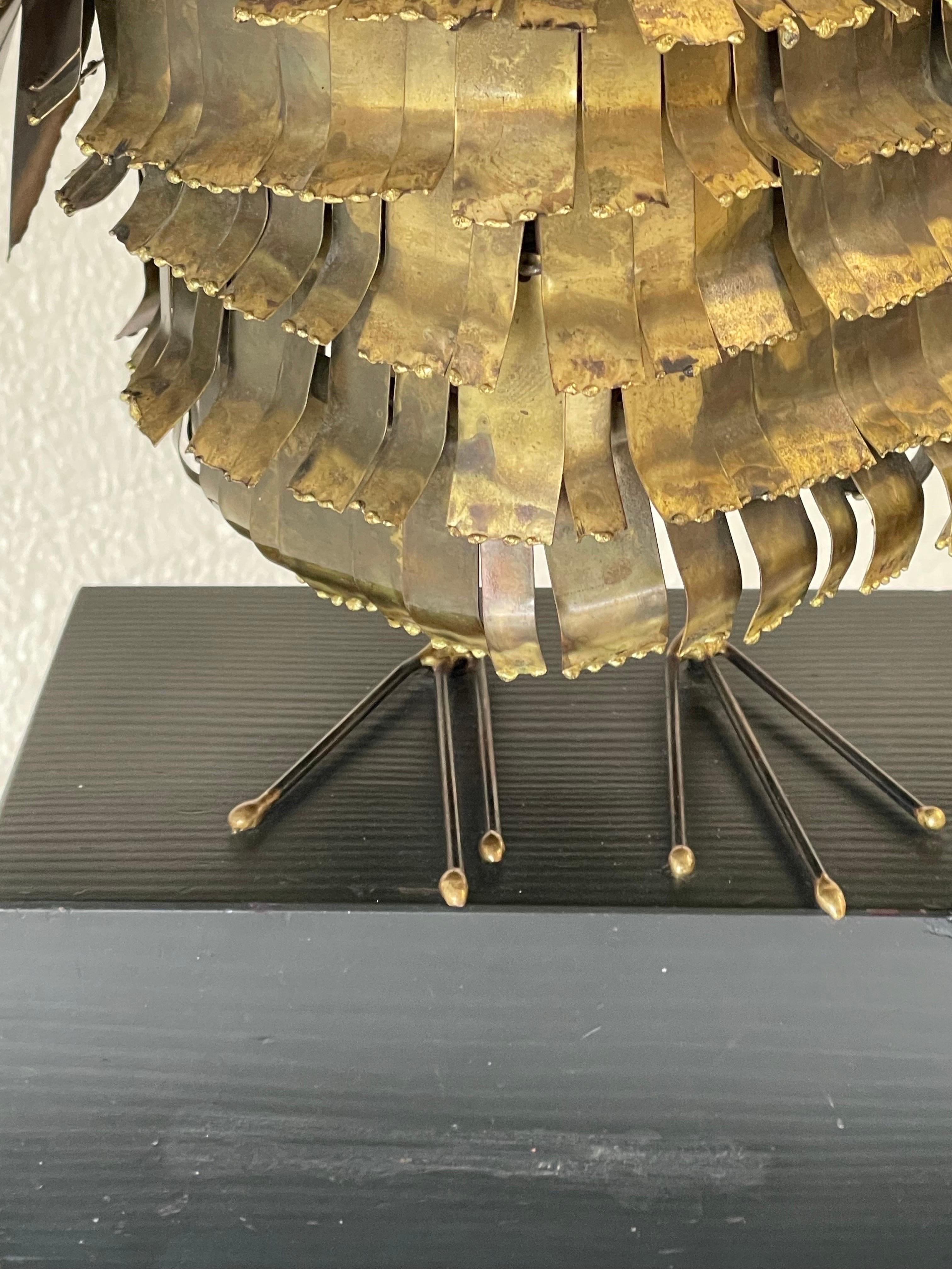 Large Brass Owl Sculpture by Curtis Jere, 1968 3