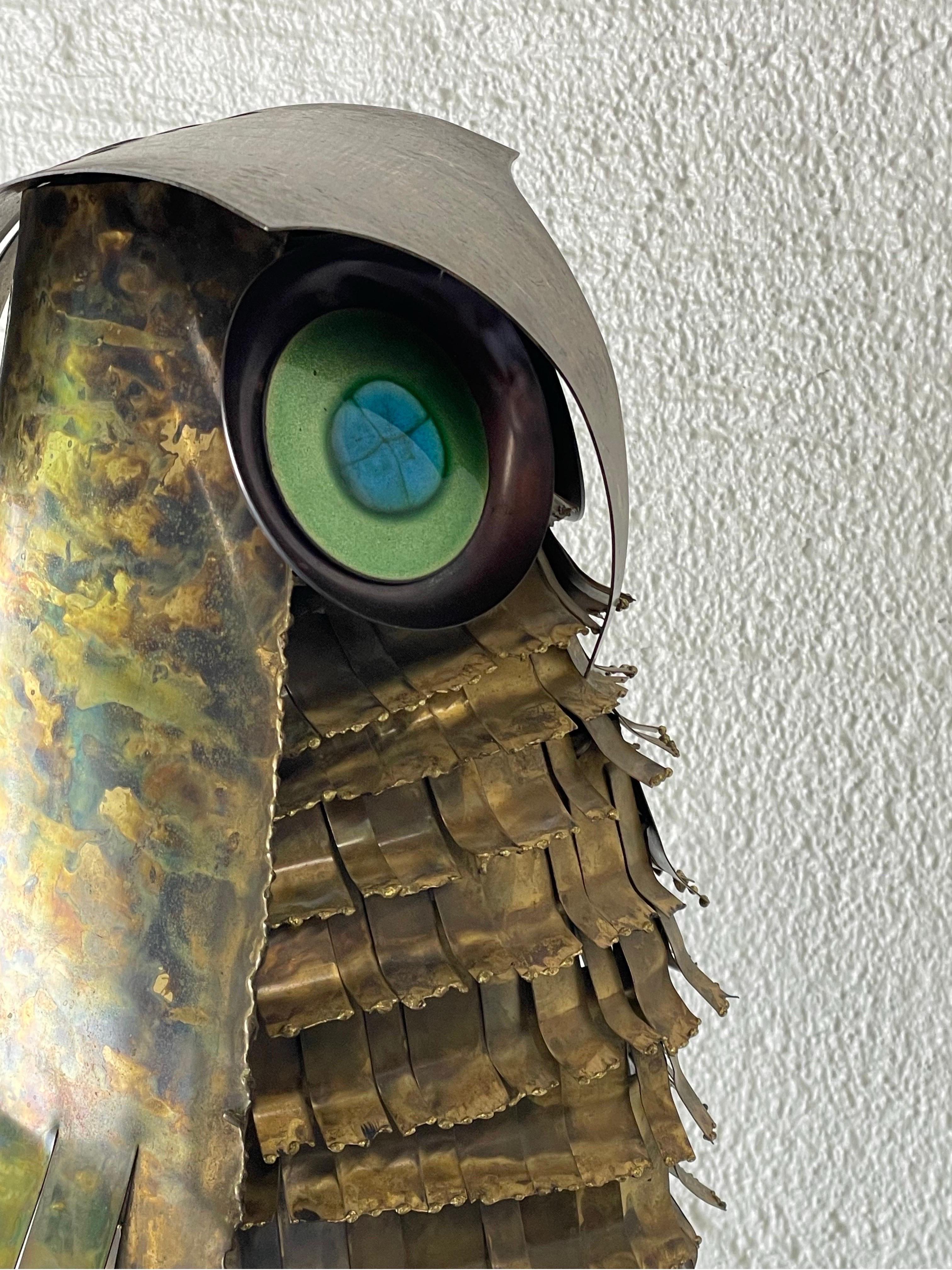 Large Brass Owl Sculpture by Curtis Jere, 1968 1