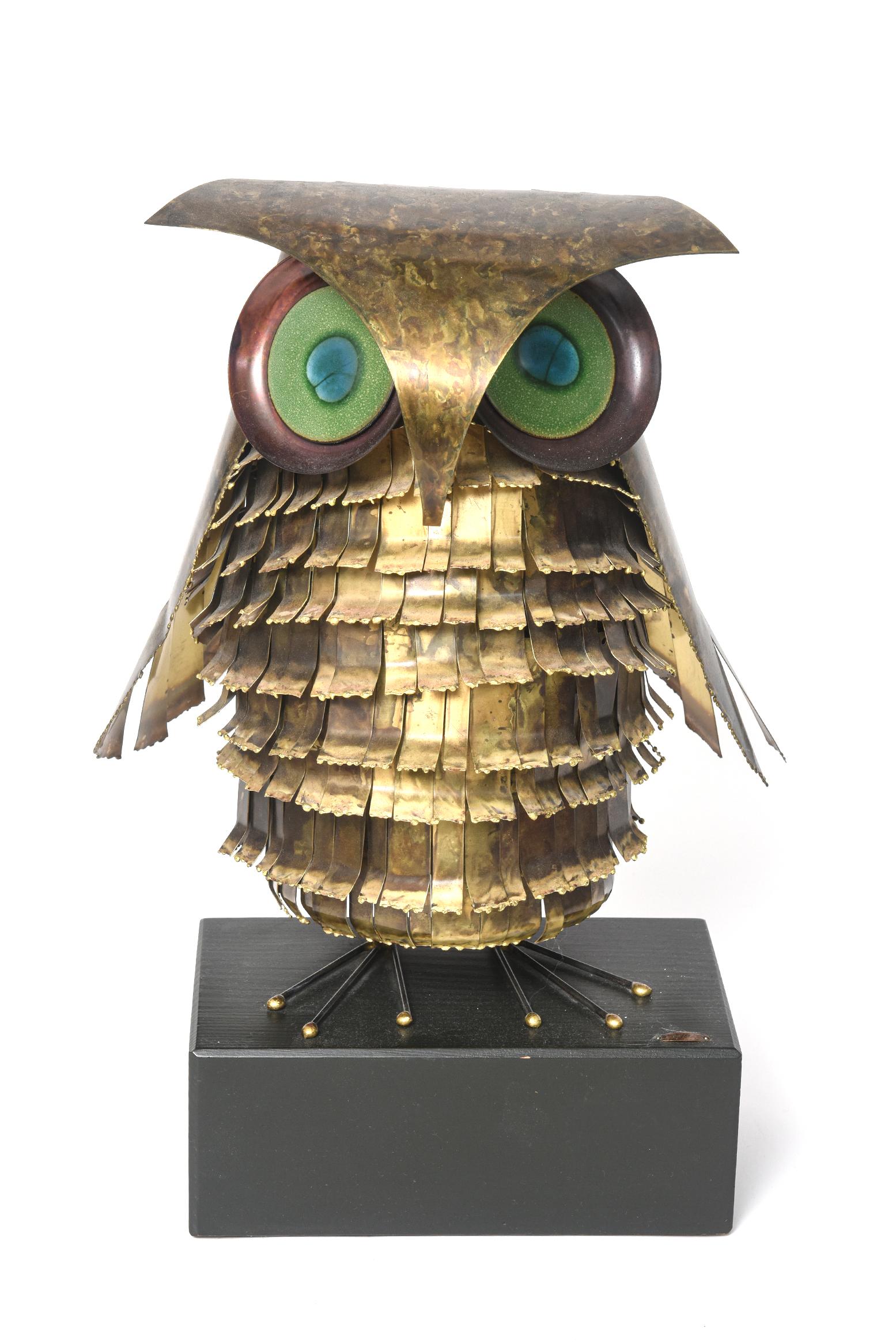 Curtis Jere Mid-Century Large Metal Owl Sculpture 4