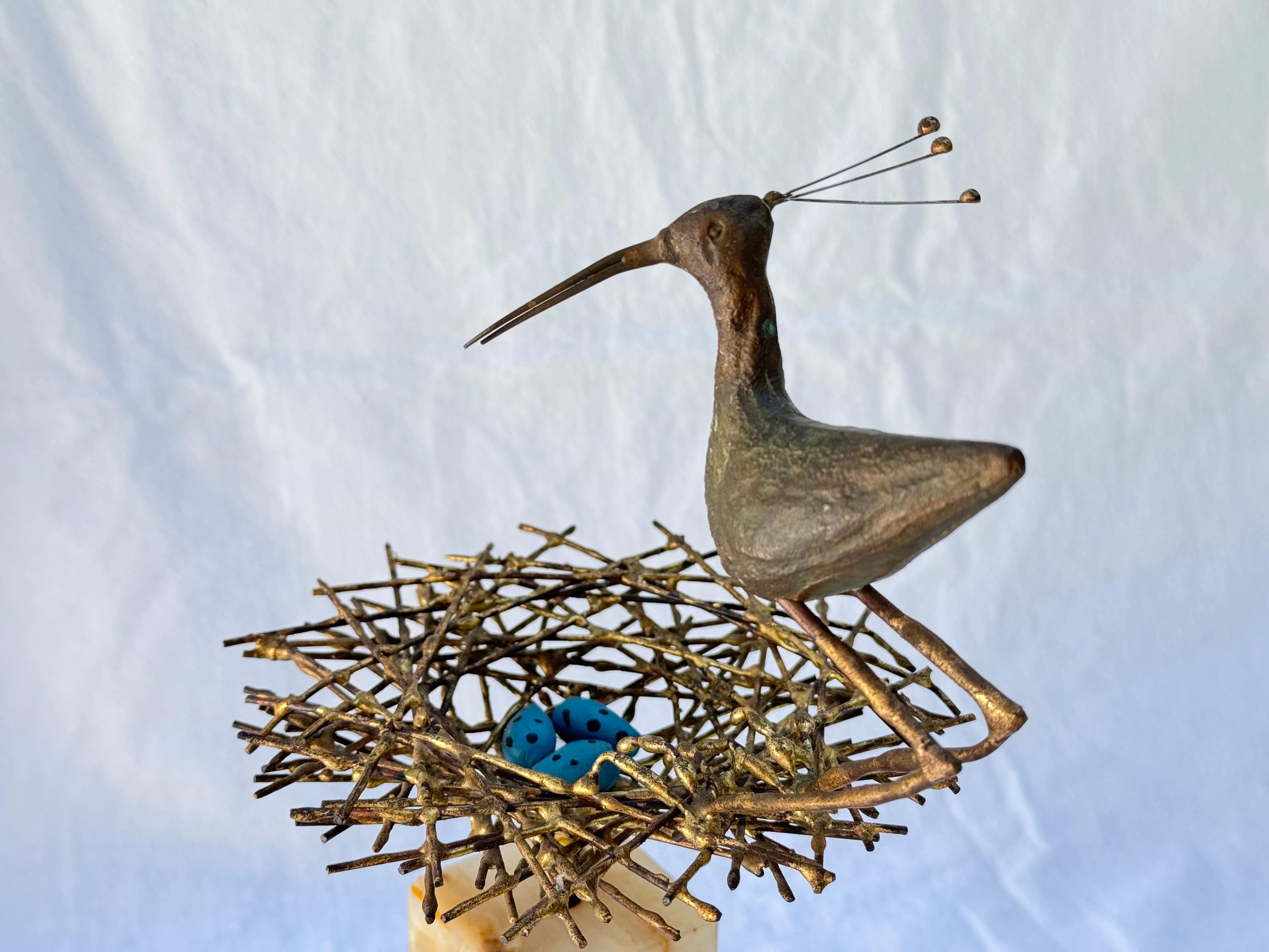 20ième siècle Sculpture de plongeur avec nid du milieu du siècle dernier de Curtis Jere en vente