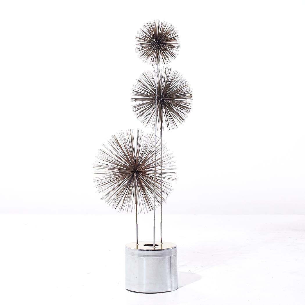 Mid-Century moderno Lampada da terra scultorea a forma di orchidea di Curtis Jere, metà del secolo scorso in vendita