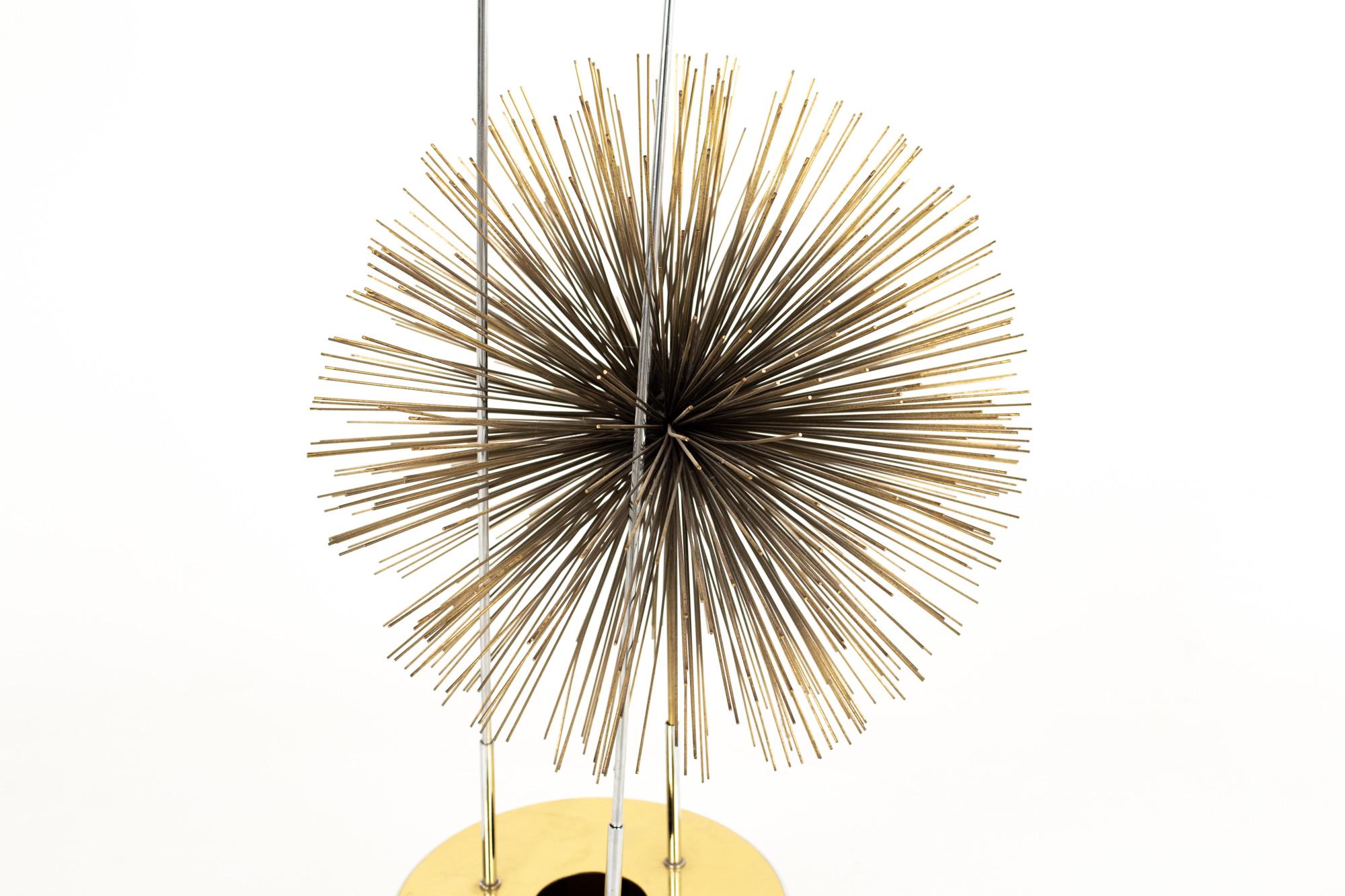 American Curtis Jere Midcentury Pom Urchin Lighted Floor Sculpture For Sale