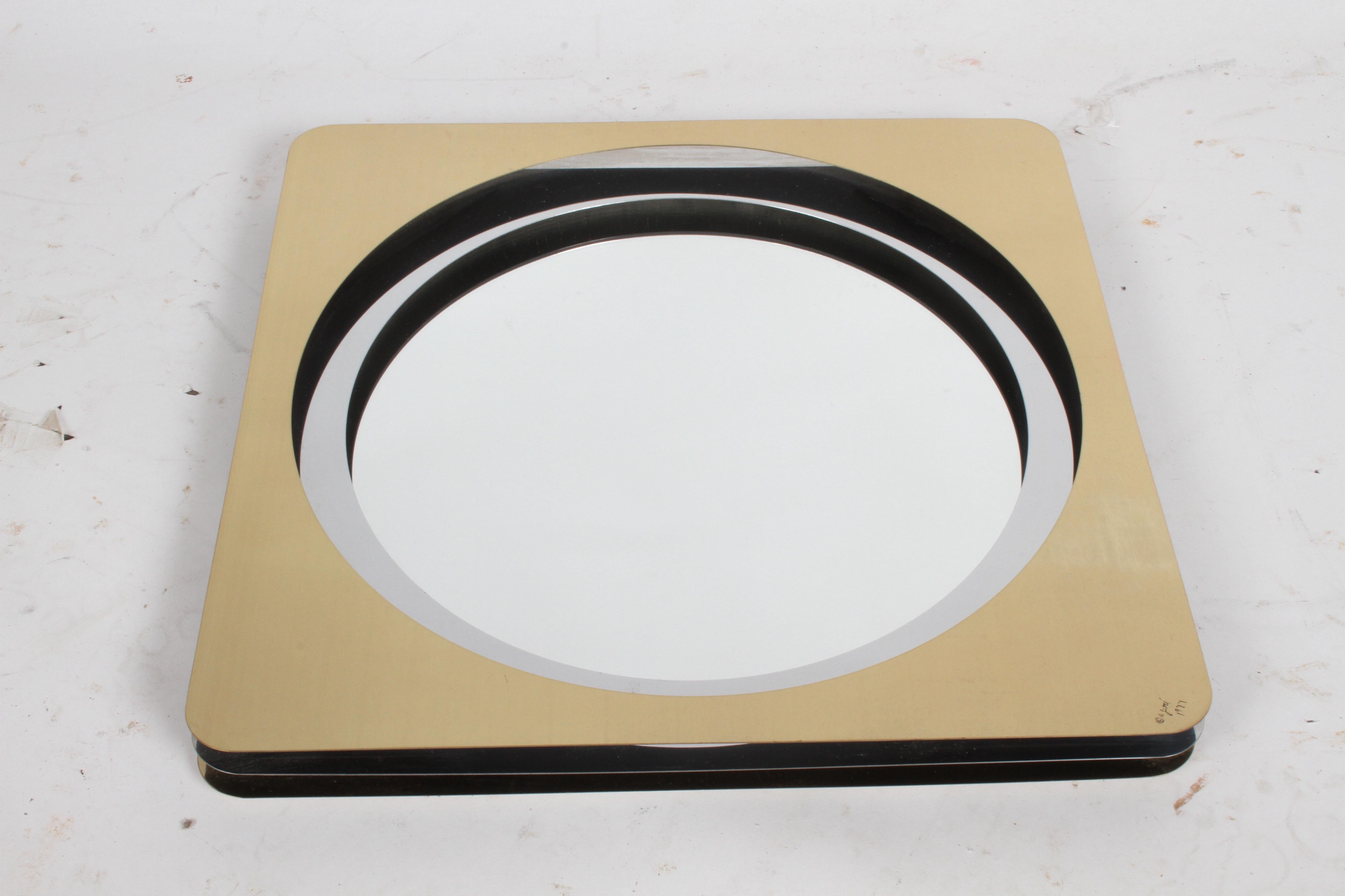 Late 20th Century Curtis Jere Mirror in Brass and Chrome Signed C. Jere '77