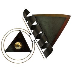 Curtis Jere Modern Geometric Metal Wall Sculpture