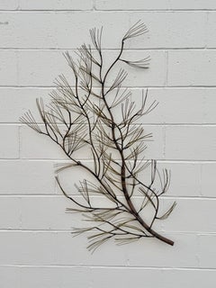 Curtis Jeré Nature Series Pine Tree Branches with Brass Needles Wall Sculpture