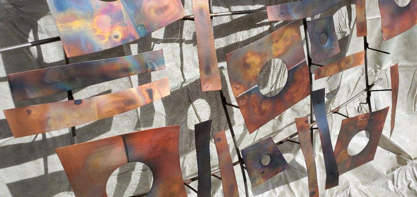 Sculpture murale de 2 pièces Curtis Jere ou C jere de métaux mélangés signée cjere 2006 en vente 5