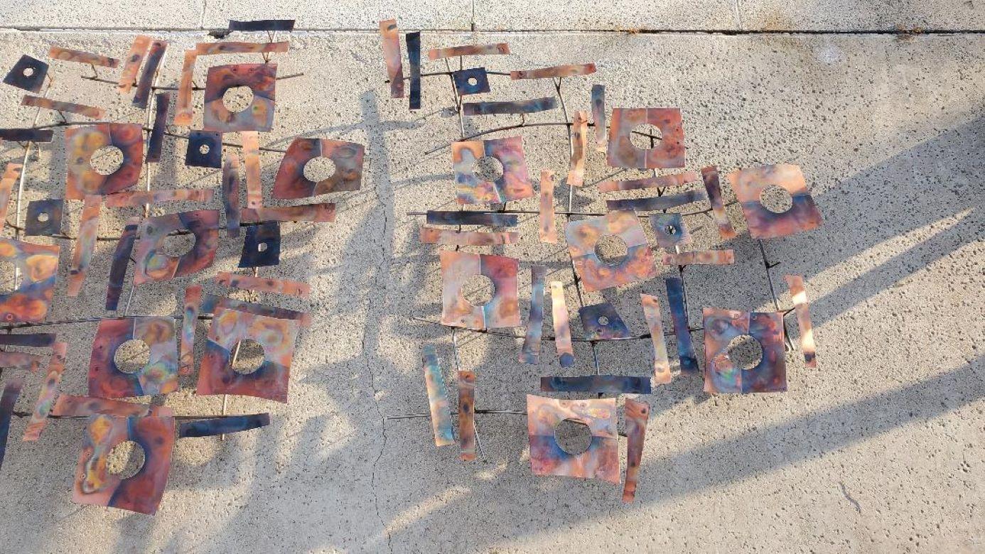 Sculpture murale de 2 pièces Curtis Jere ou C jere de métaux mélangés signée cjere 2006 en vente 10