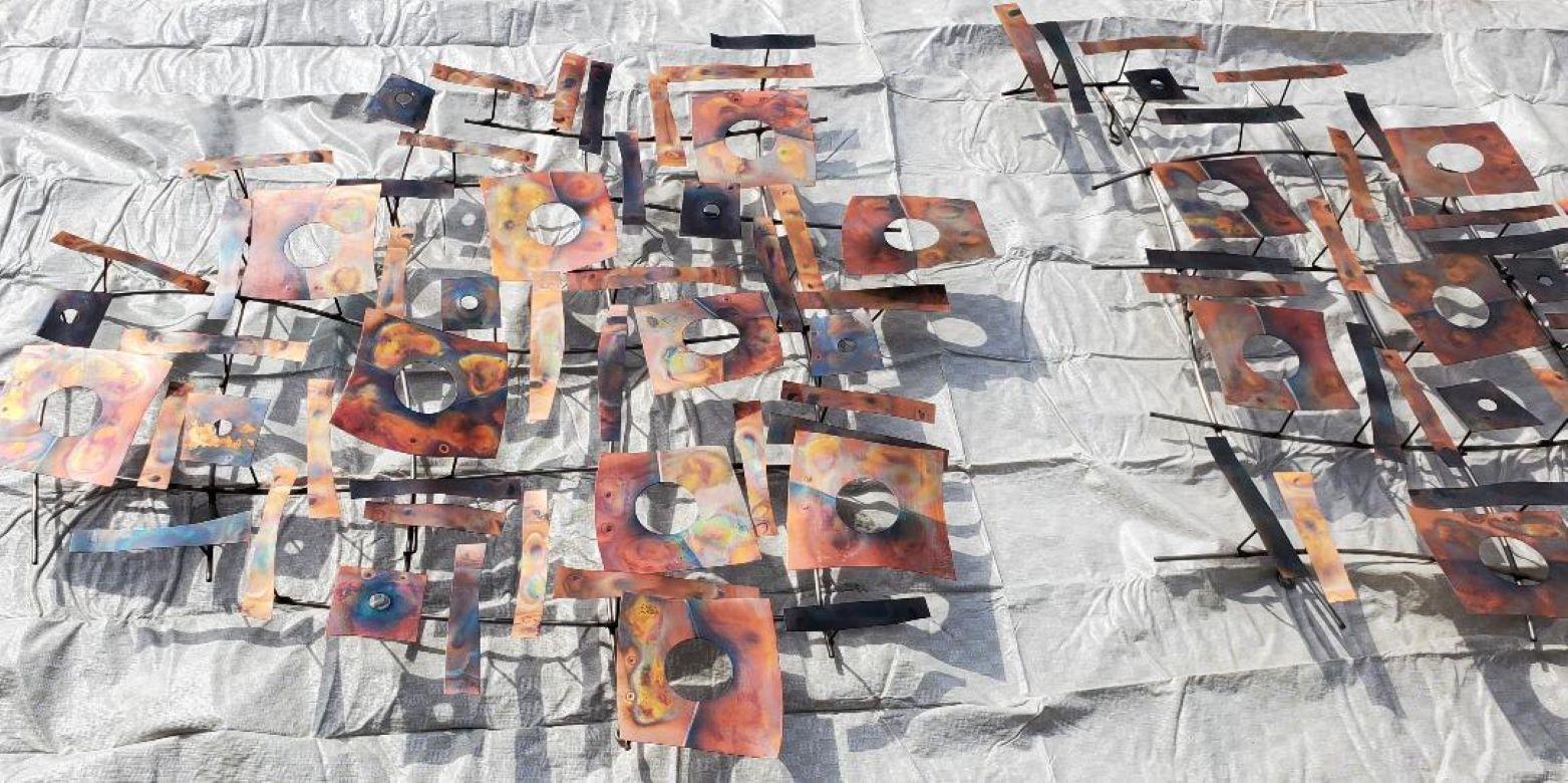 Sculpture murale de 2 pièces Curtis Jere ou C jere de métaux mélangés signée cjere 2006 en vente 13