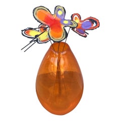 Curtis Jeré Orange Butterflies, set of 3 Curtis Jeré Orange Butterflies, set of 3