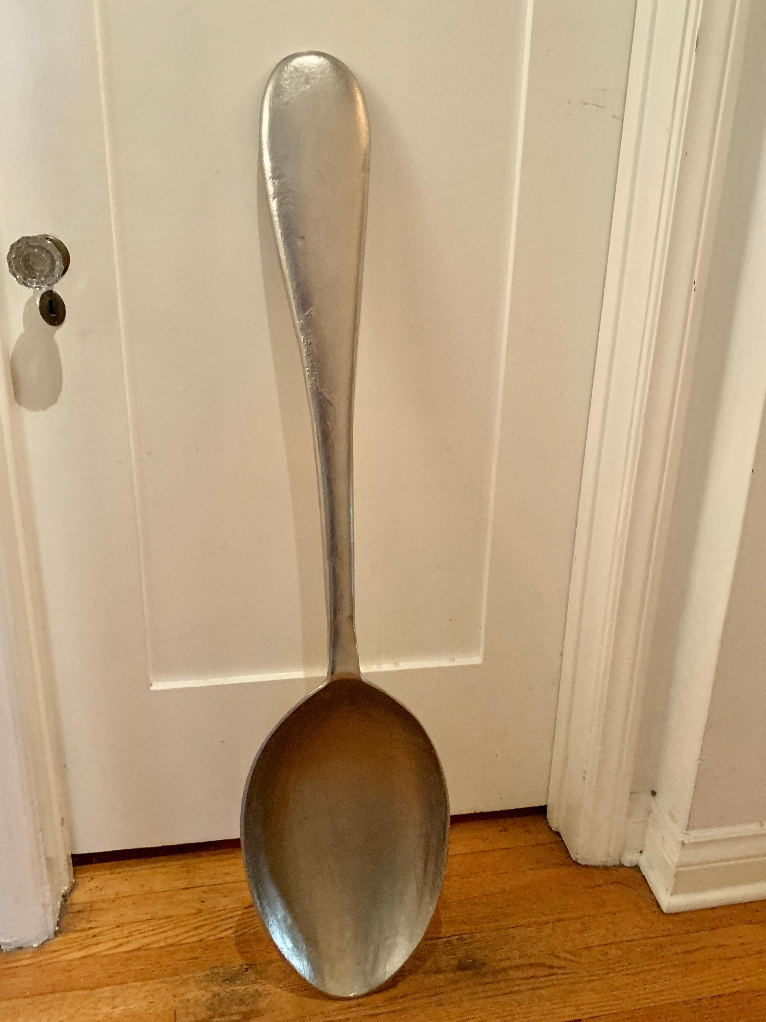Mid-Century Modern Curtis Jere Oversized Metal Spoon