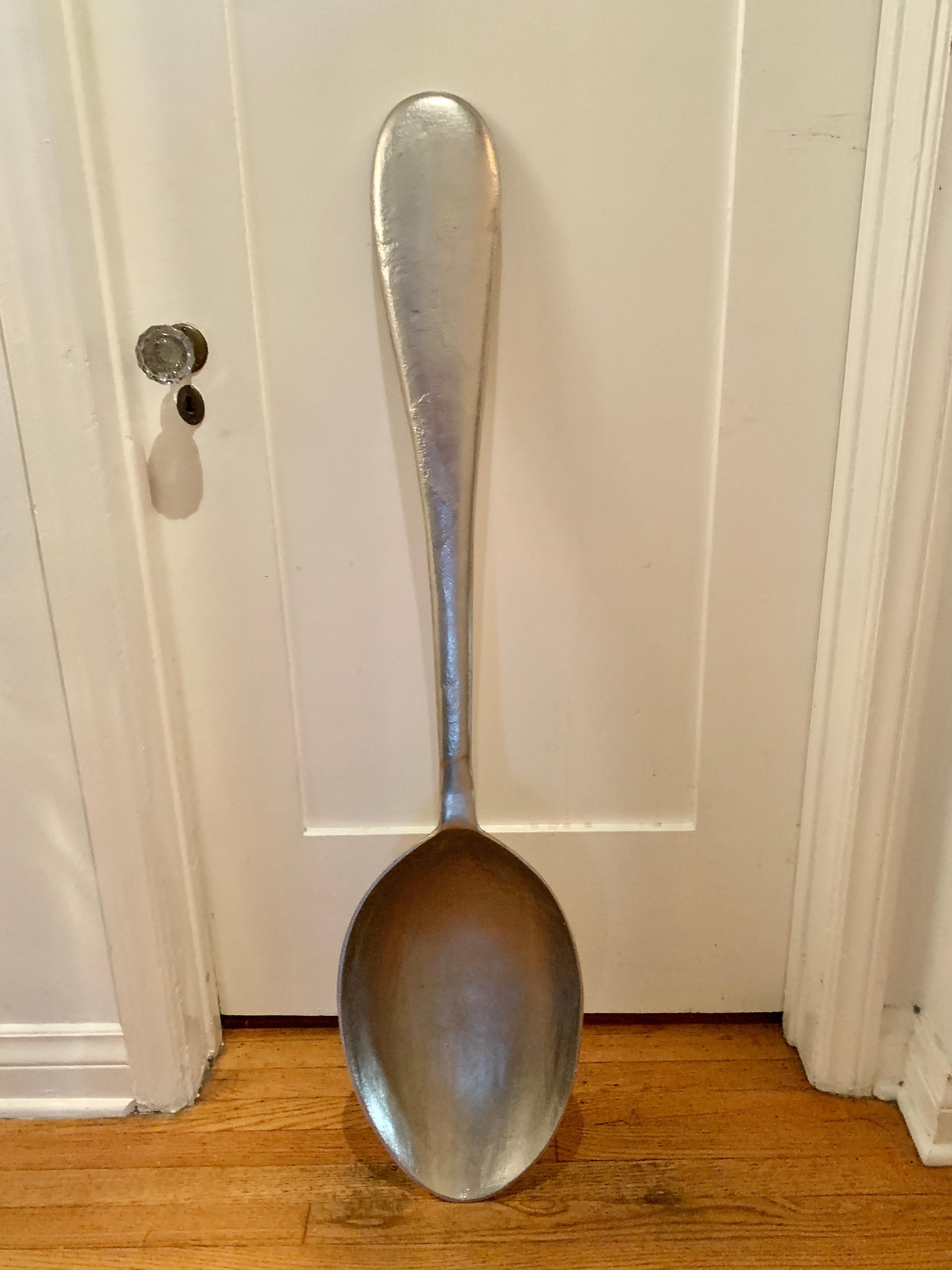 Curtis Jere Oversized Metal Spoon In Good Condition In Los Angeles, CA