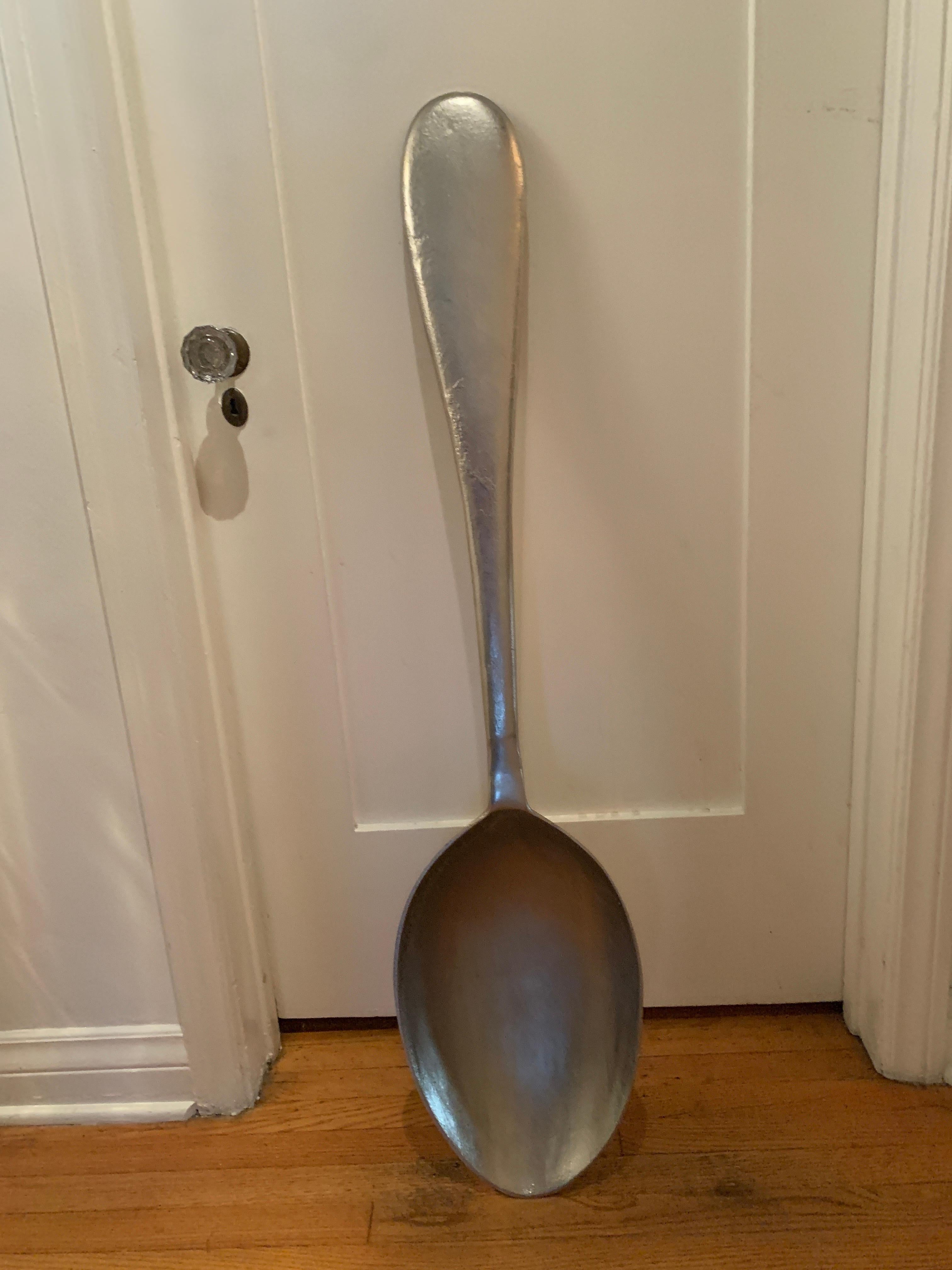 20th Century Curtis Jere Oversized Metal Spoon
