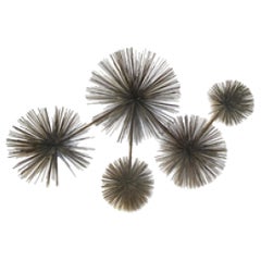 Curtis Jeré Oxidized Brass Wall Sculpture, 1970s American Design