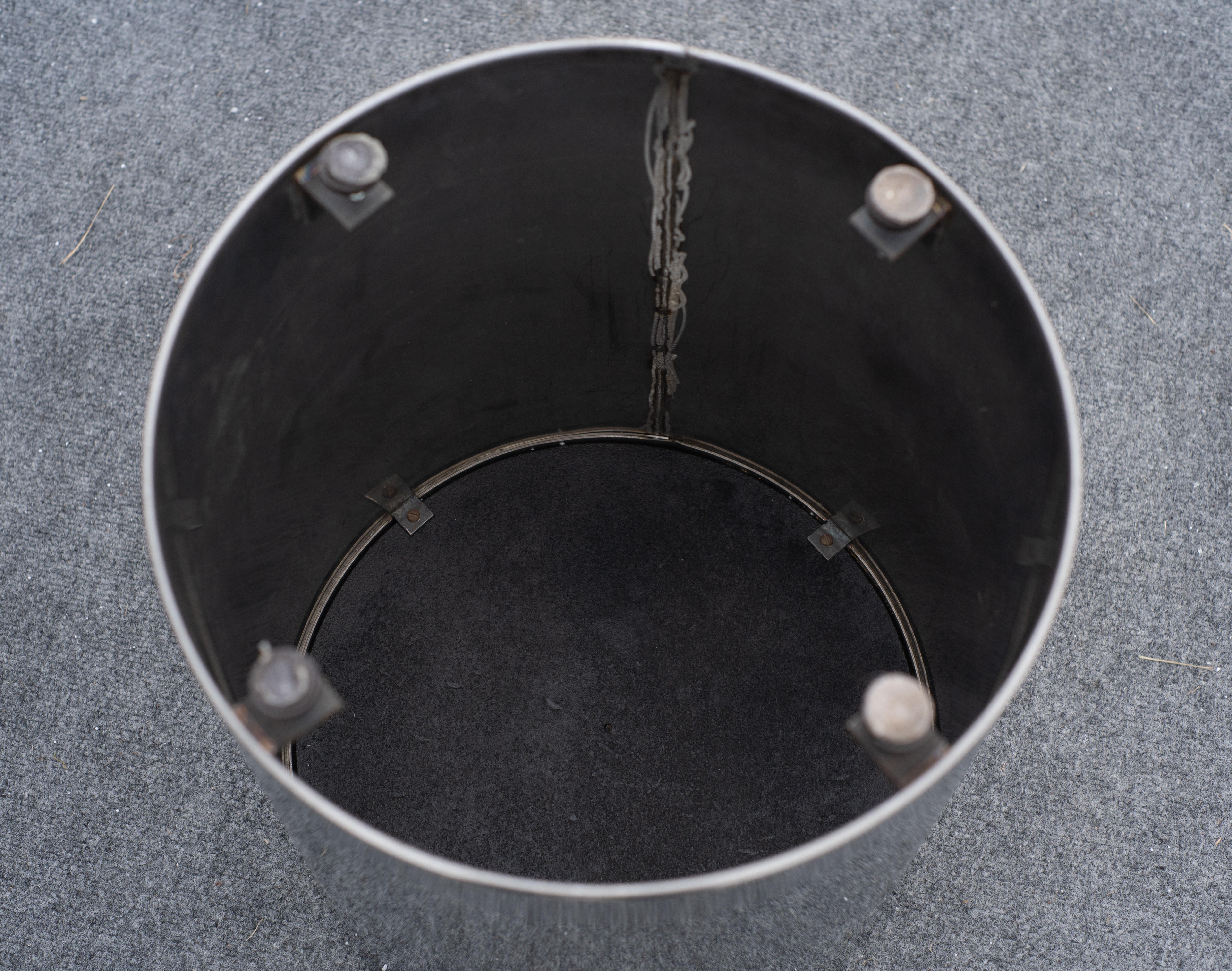 Curtis Jere Polished Steel & Smoked Glass Side or End Table Signed For Sale 2