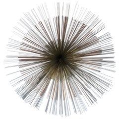 Retro Curtis Jere "Pom Pom" Metal Wall Sculpture