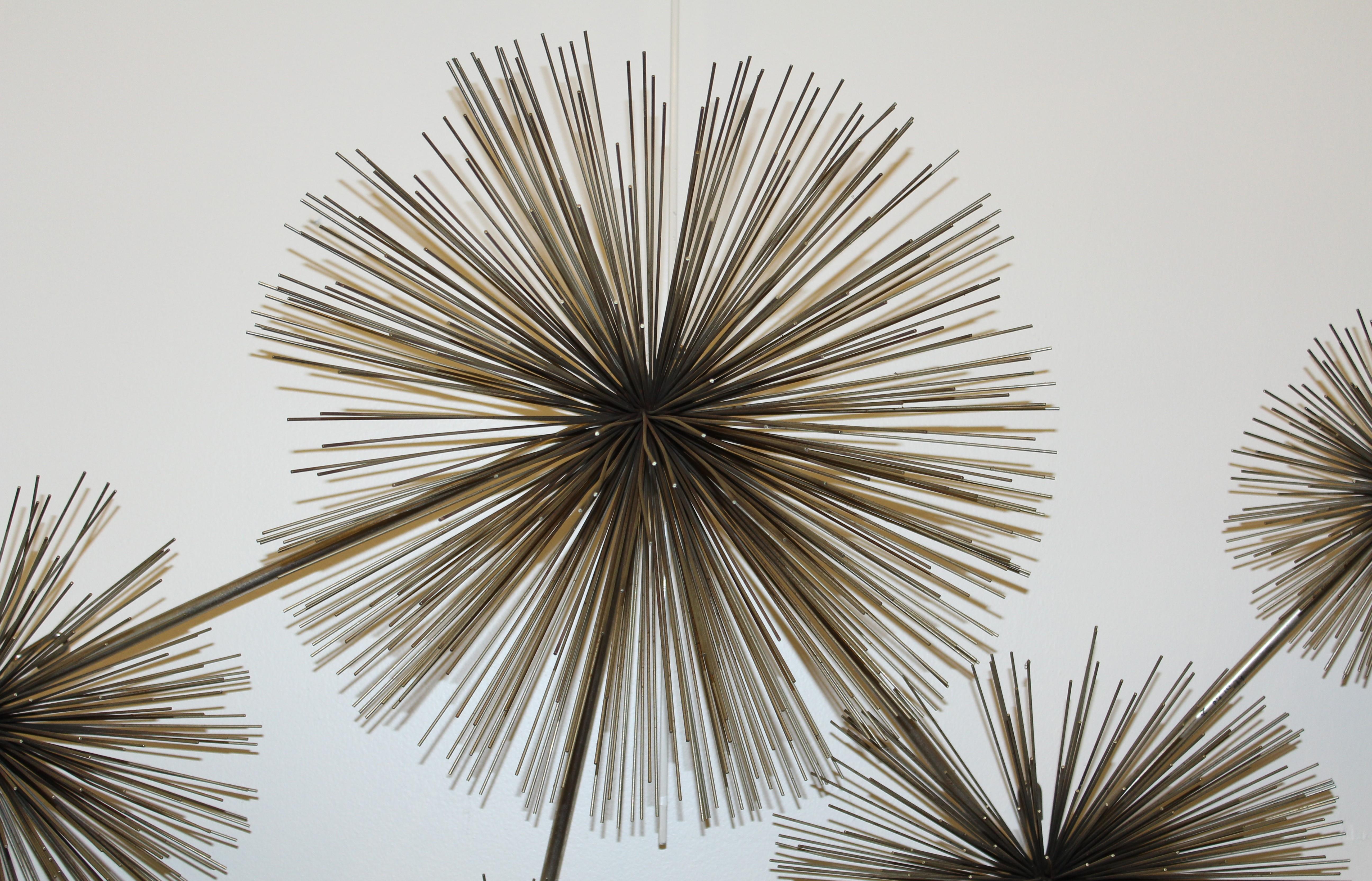 Curtis Jere Pom Pom Wall Sculpture Signed and Dated 1979 In Good Condition In Hamburg, PA