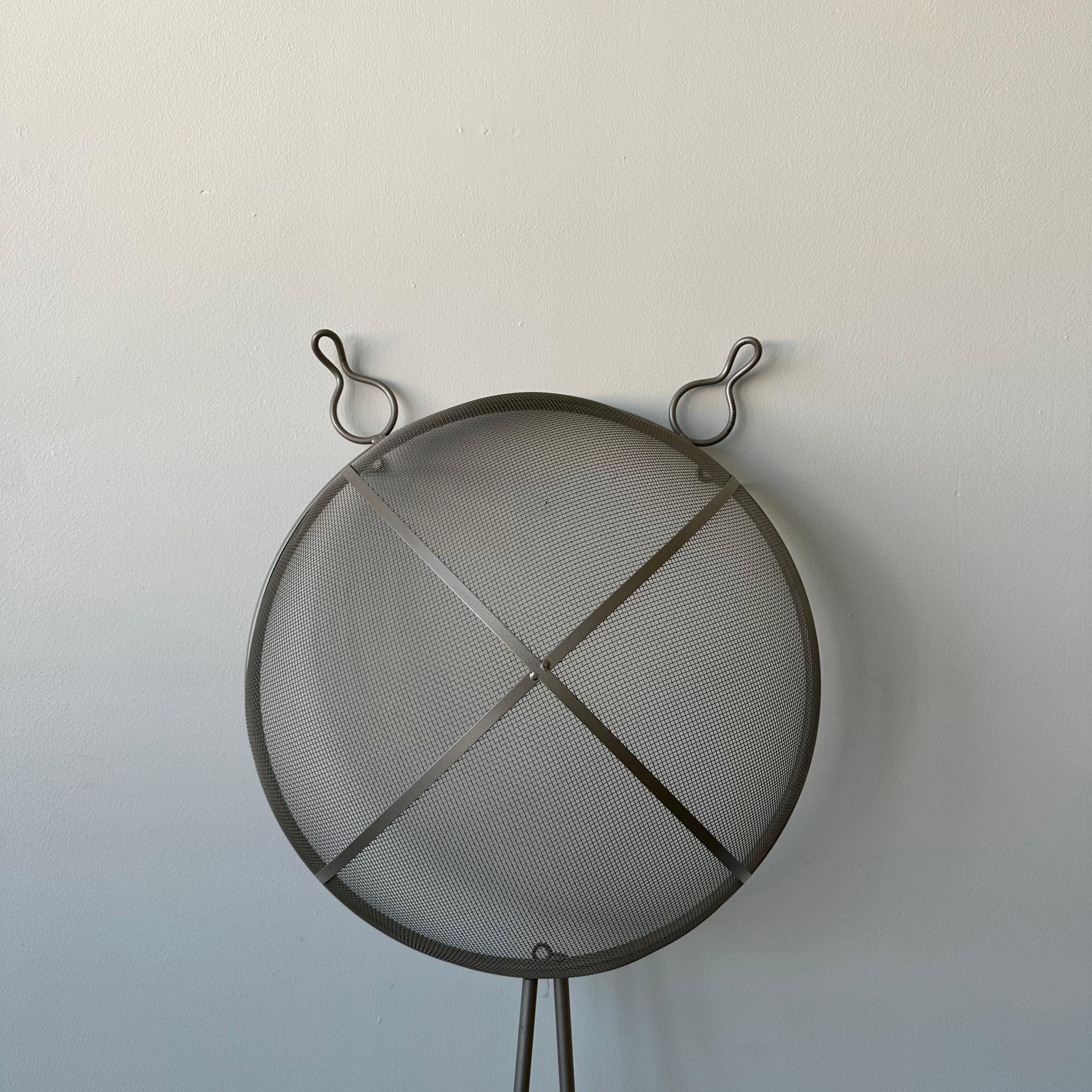 c. 1993, signed and dated, great vintage condition. Supersized C. Jere metal strainer wall sculpture from the company’s kitchen utensil series.