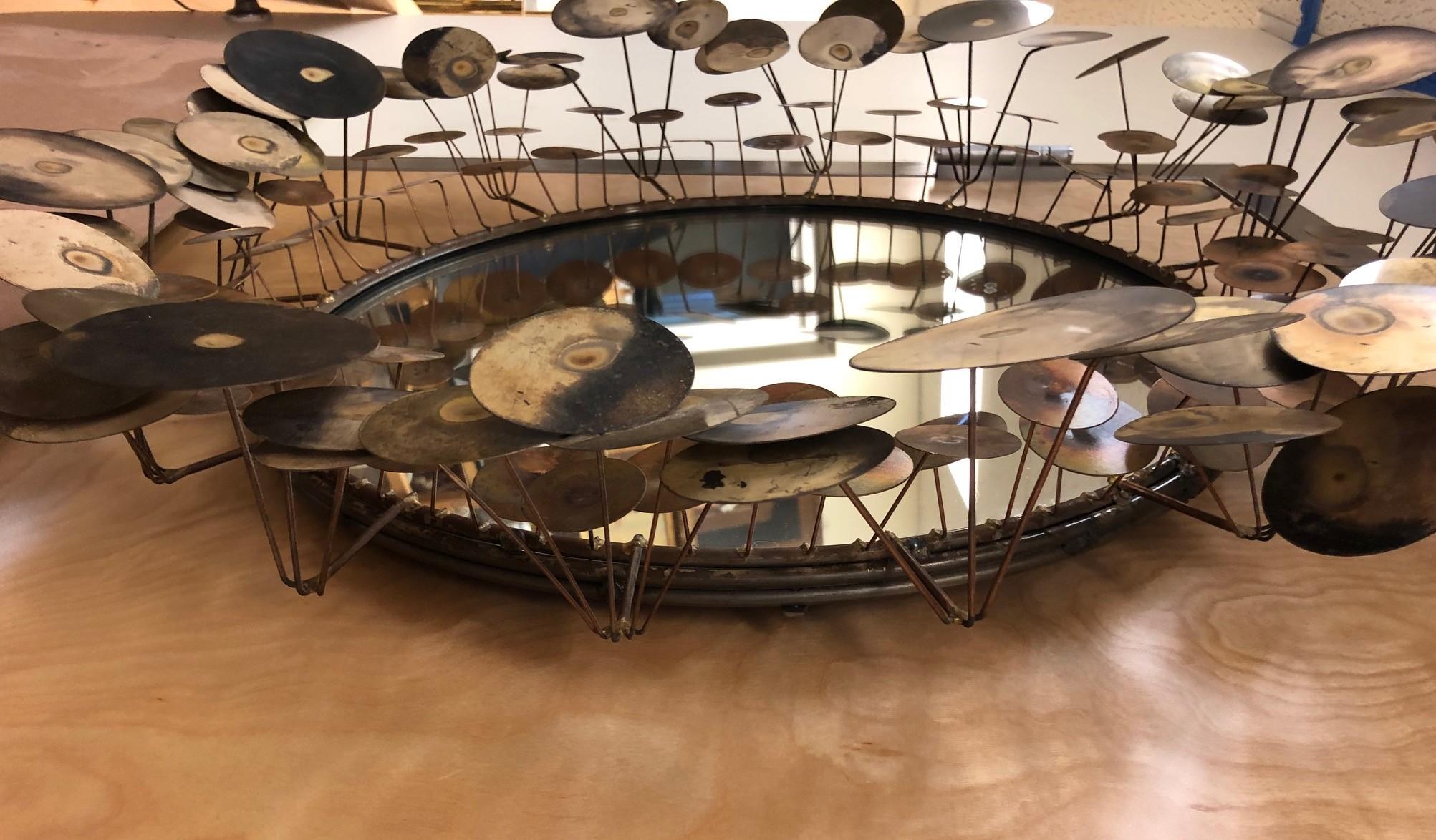 Curtis Jere Raindrop Mirror In Good Condition In New York, NY