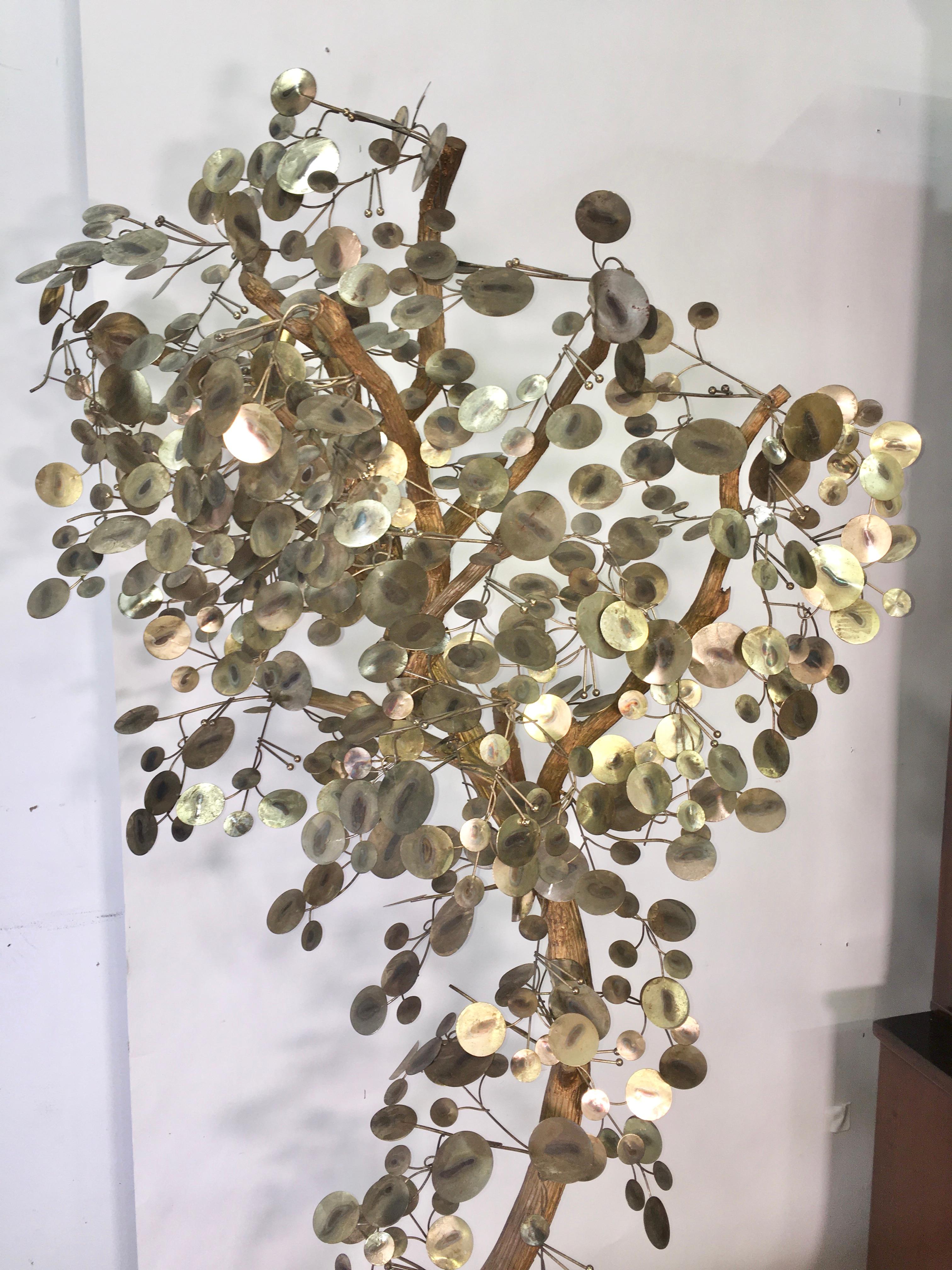 brass tree sculpture