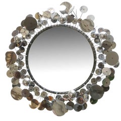 Curtis Jere "Raindrops" Sculptural Wall Mirror
