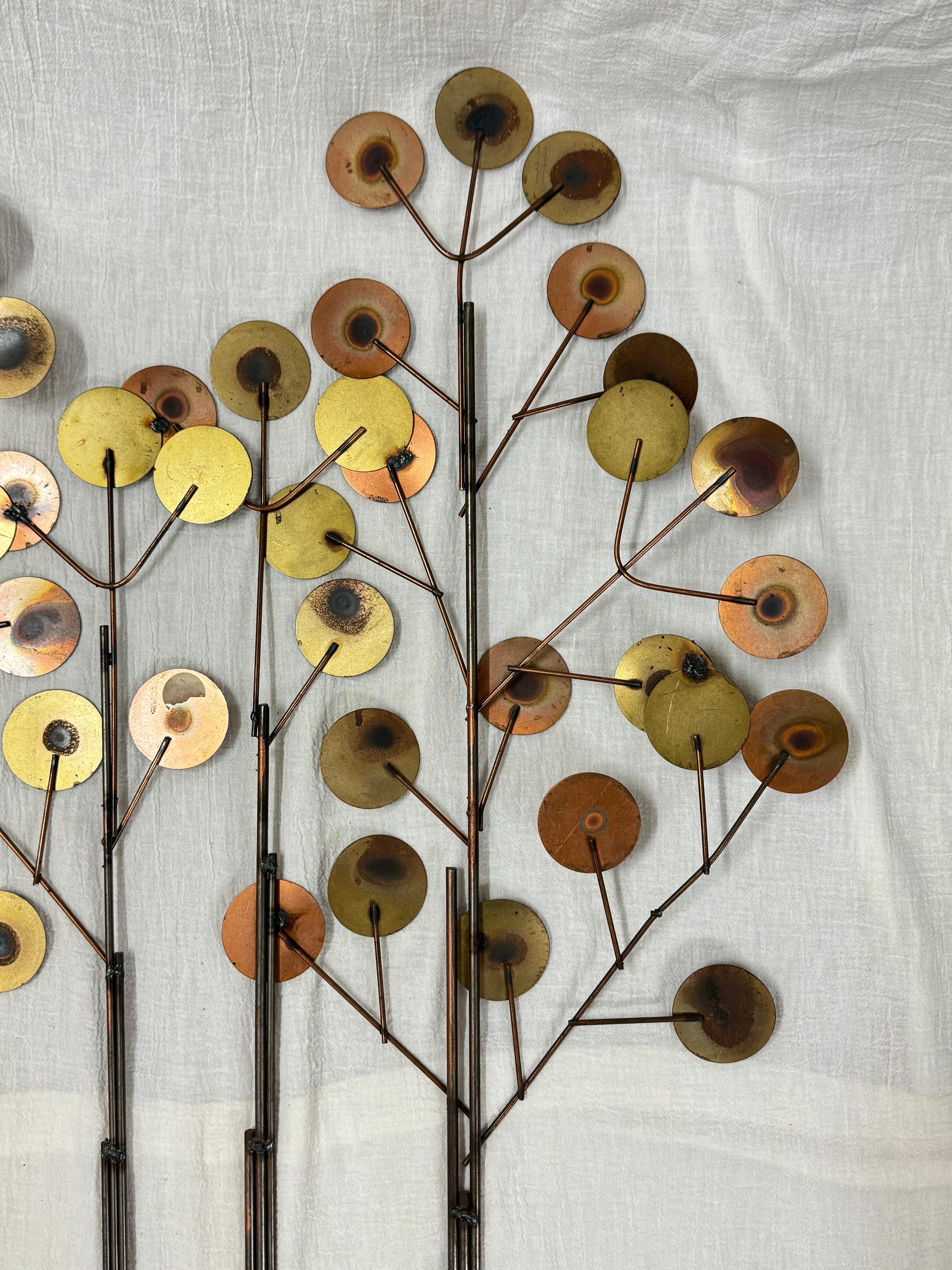 Curtis Jere Raindrops Tree Wall Sculpture For Sale 7
