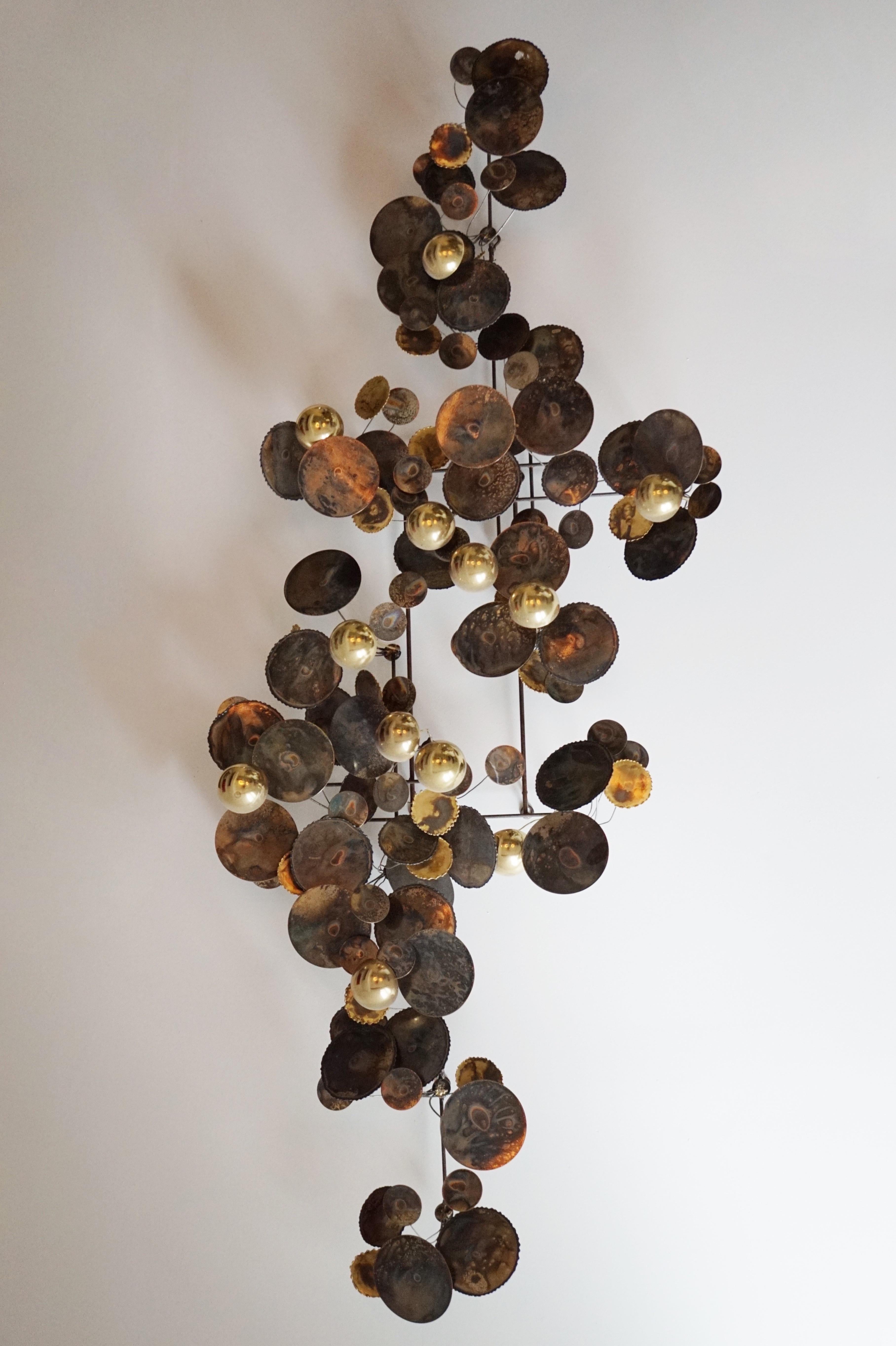 American Curtis Jere Raindrops Wall Sculpture