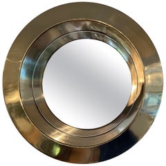 Curtis Jere Round Brass Mirror