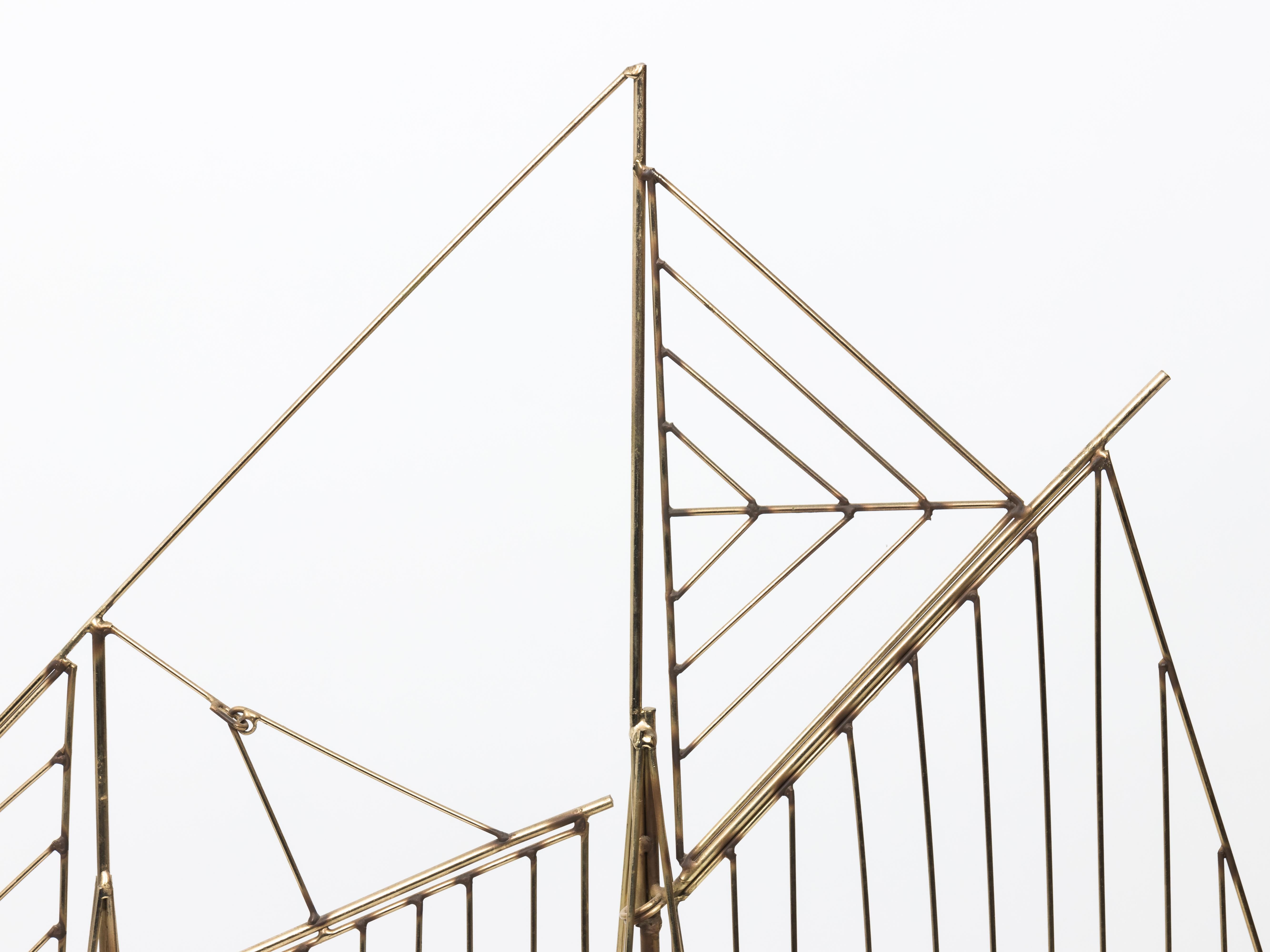 North American Curtis Jere Sail Boat Sculpture