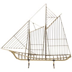 Curtis Jere Sail Boat Sculpture