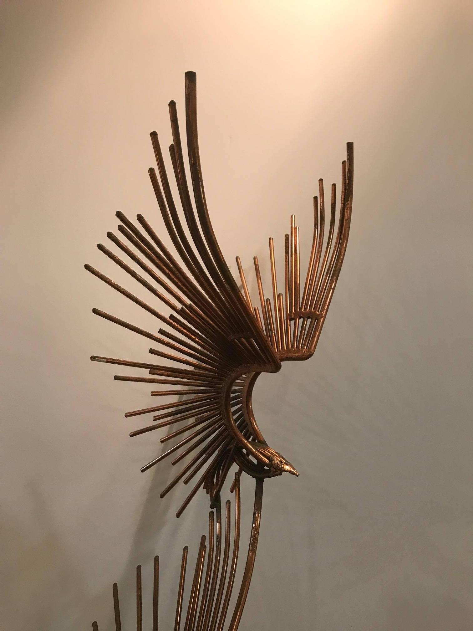 Mid-Century Modern Curtis Jere Sculpture of Eagle in Flight