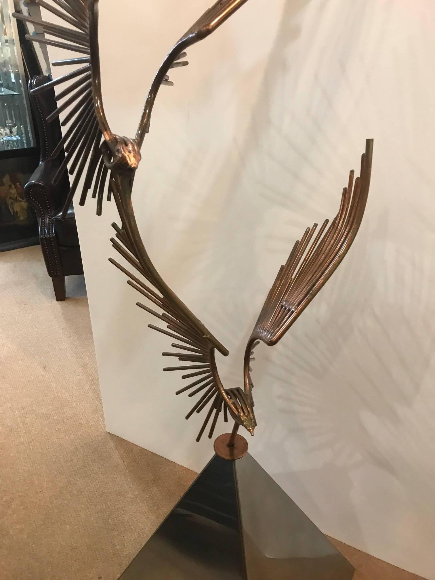 American Curtis Jere Sculpture of Eagle in Flight