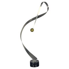 Curtis Jeré Sculpture , Stainless / Brass with Marble Base, Signed