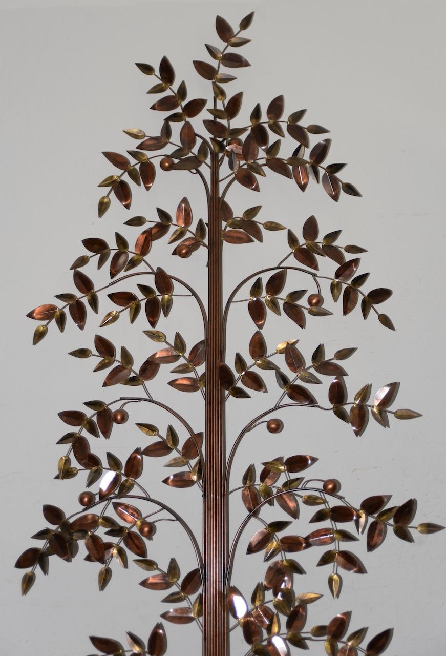 Curtis Jere Kupferfarbene Baumskulptur aus Metall, ca. 1970er Jahre (Naturalismus), Sculpture, von Curtis Jeré