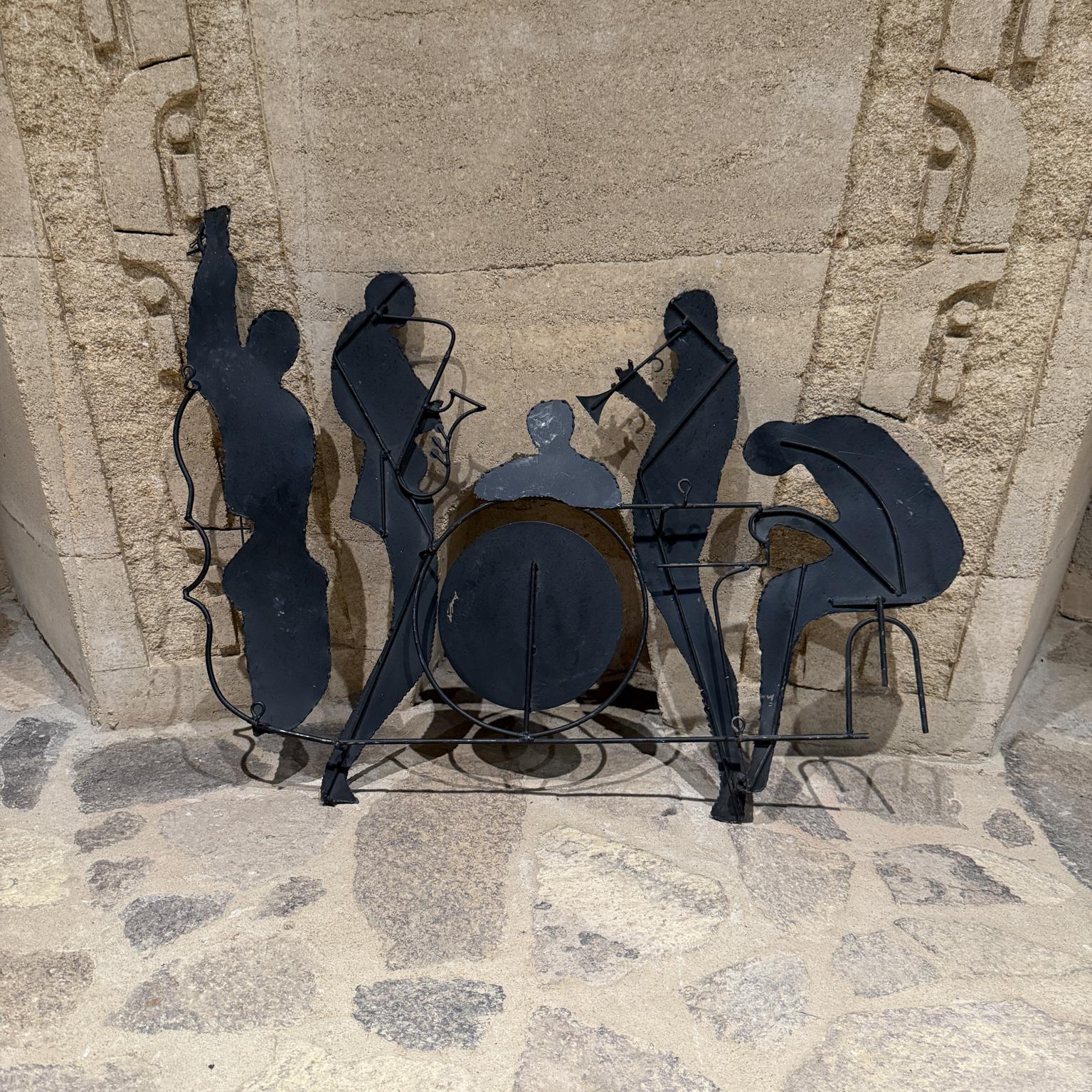Steel Curtis Jere Sculptures Musicians Jazz Scene Mid-Century Modern For Sale