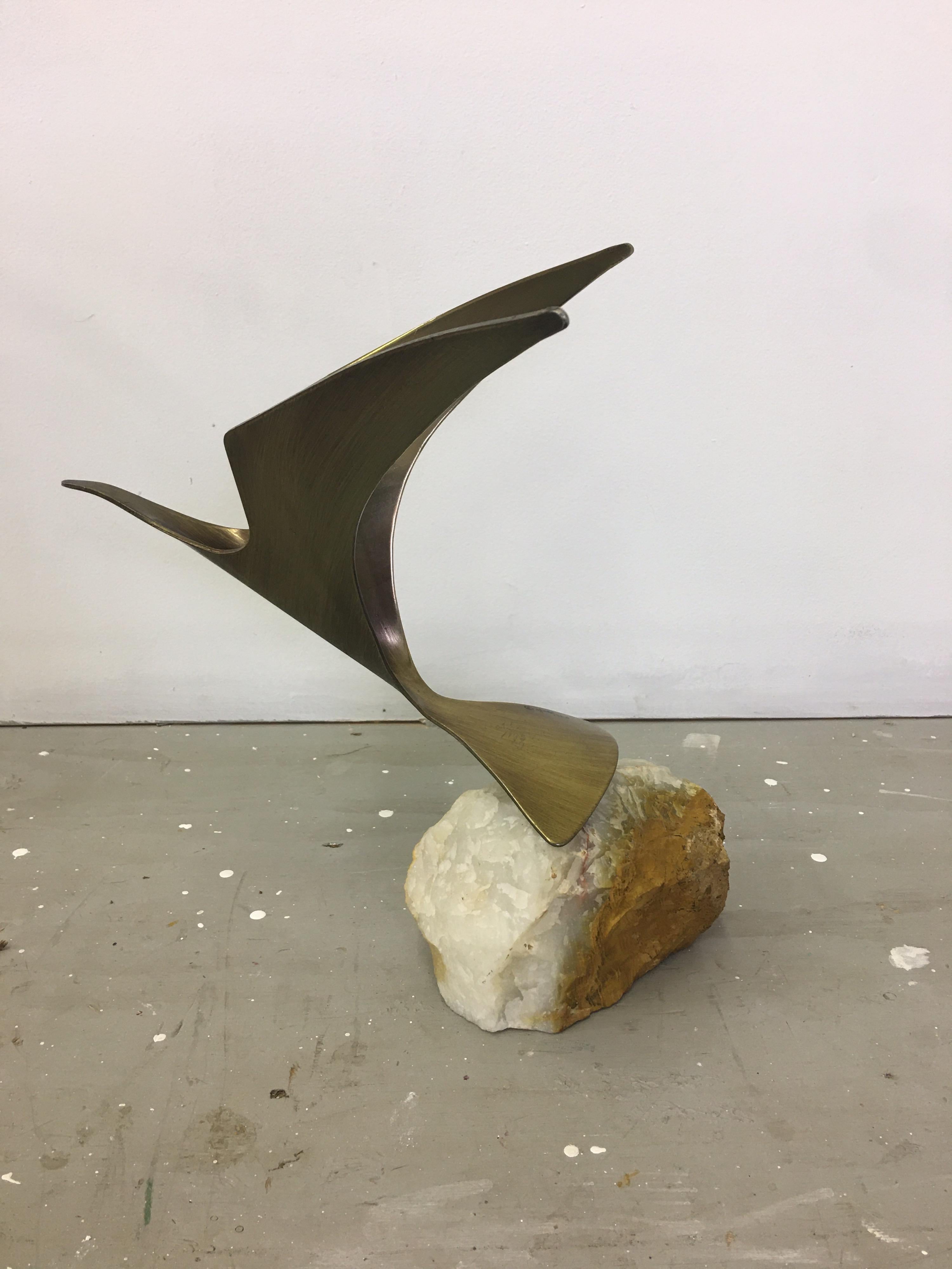 Curtis Jere seagull on marble base. Signed and dated on tail.