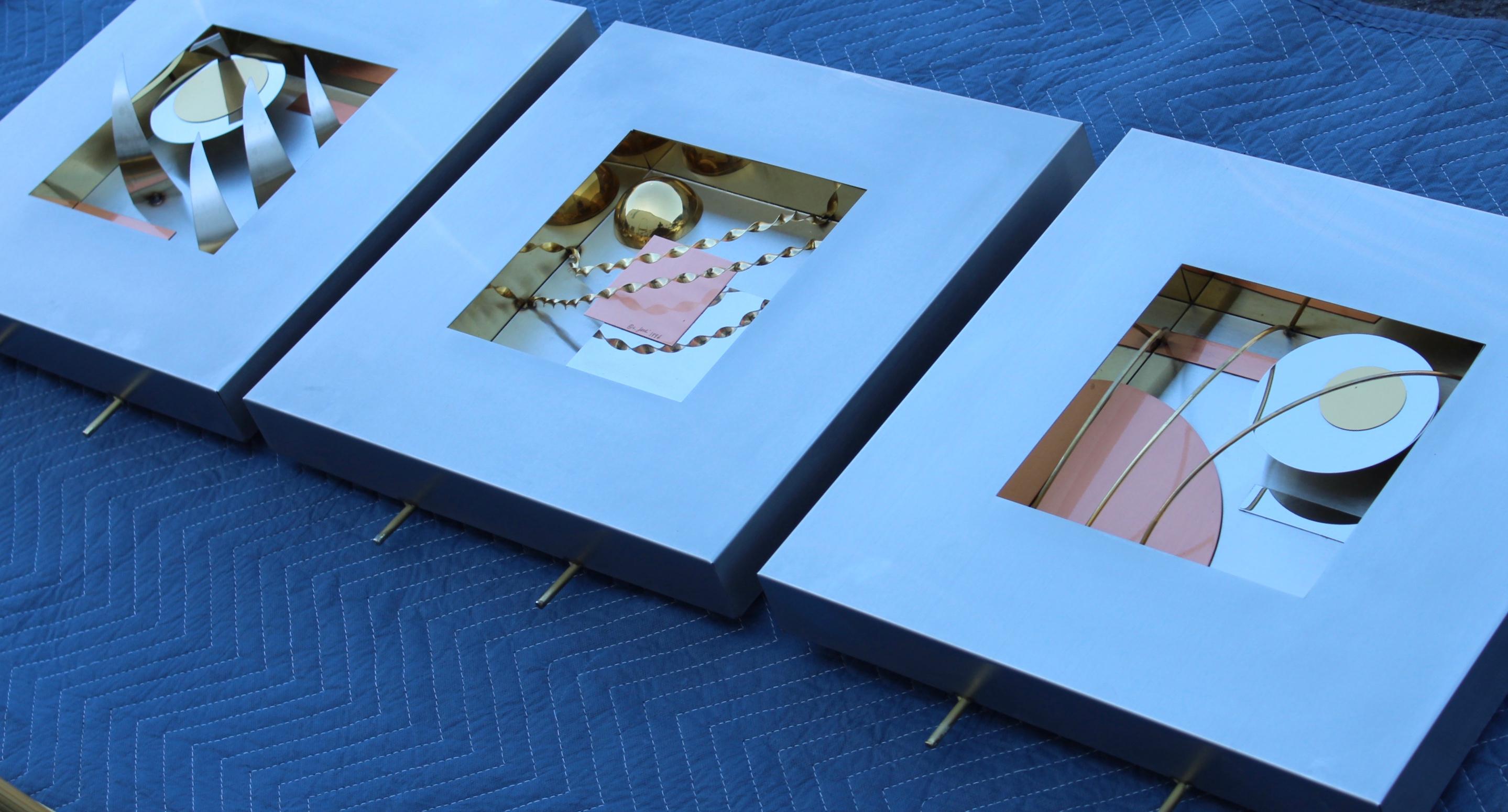Curtis Jere Cajas de Sombras Obra de Arte Moderna para Pared Moderno de mediados de siglo