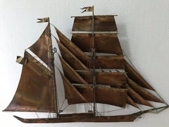 Curtis Jere Ship Sculpture